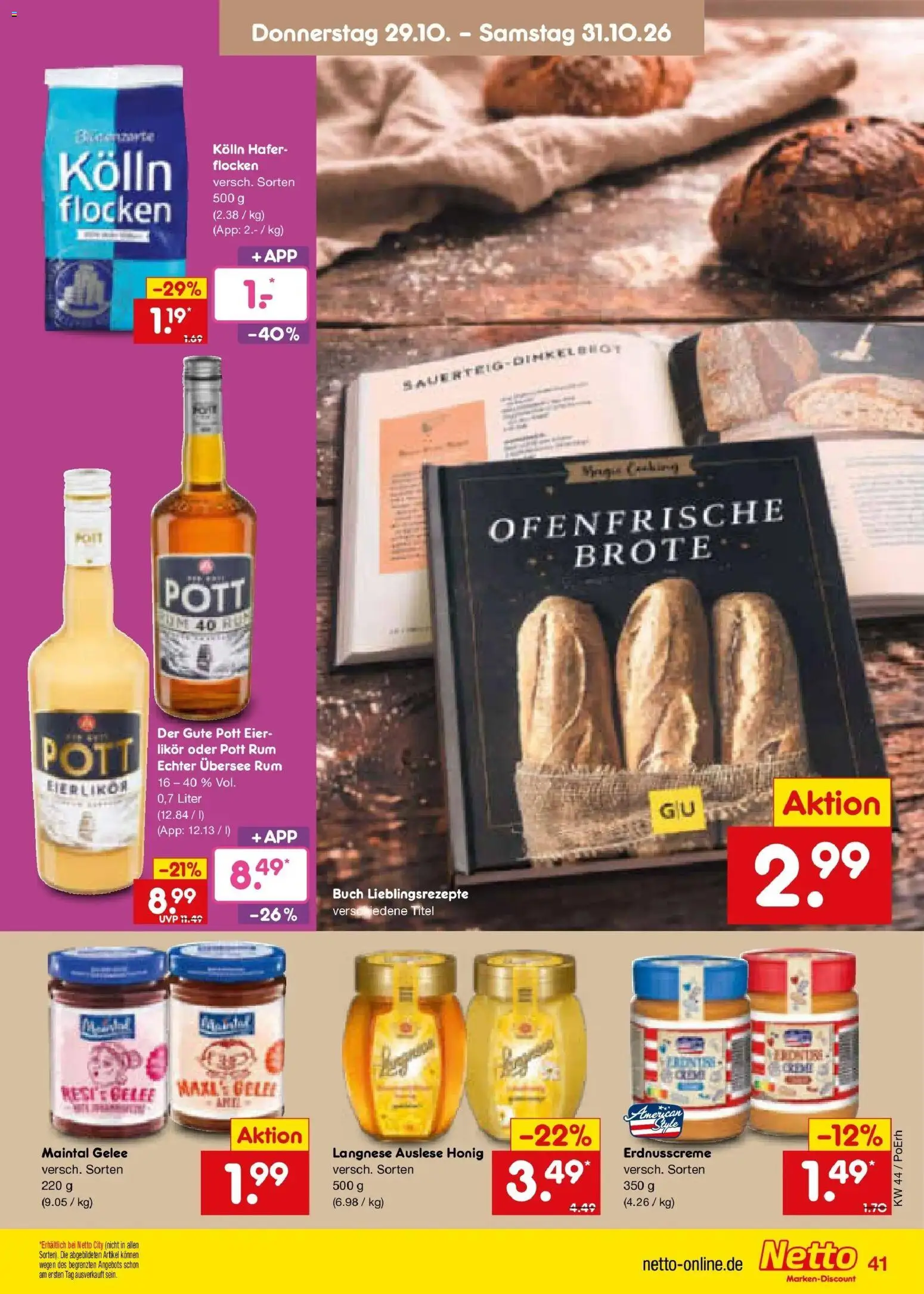Netto Marken-Discount Prospekt Velden – gültig ab 26.10.2026 | Seite: 55 | Produkte: Langnese, Kolln, Likör, Flocken