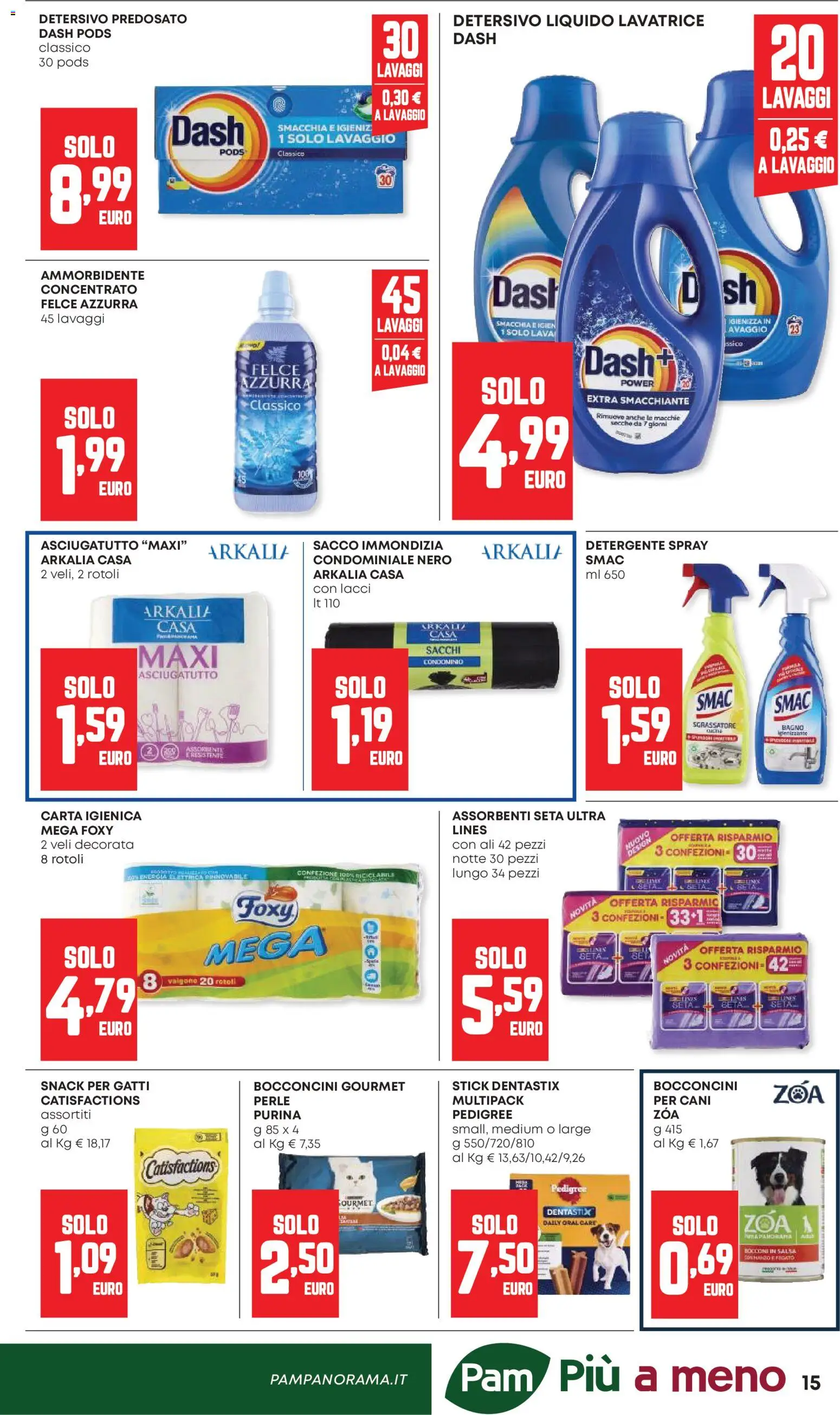 Volantino Panorama del 04.06.2026 | Pagina: 15 | Prodotti: Ammorbidente, Salsa, Asciugatutto, Bagno