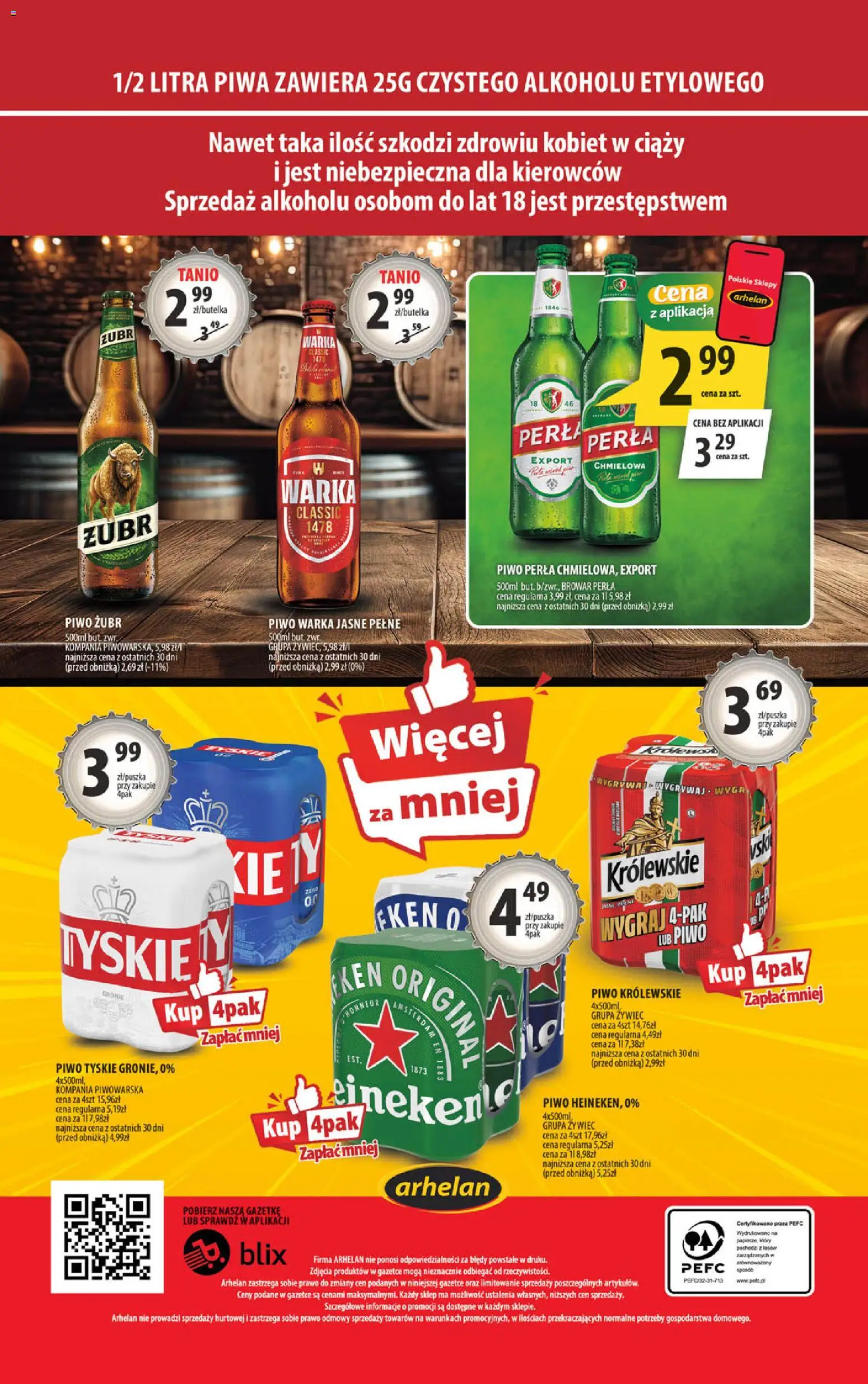 Arhelan gazetka od 10.08.2026 | Strona: 20 | Produkty: Piwo żubr, Warka, Piwo Warka, Piwo