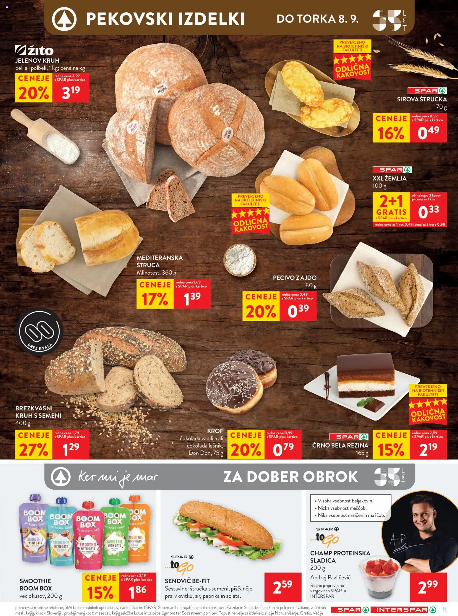 Novi Spar katalog ponudbe – veljaven od 02.09.2026 | Stran: 16 | Izdelki: Žemlja, Paprika, Krof, Cokolada