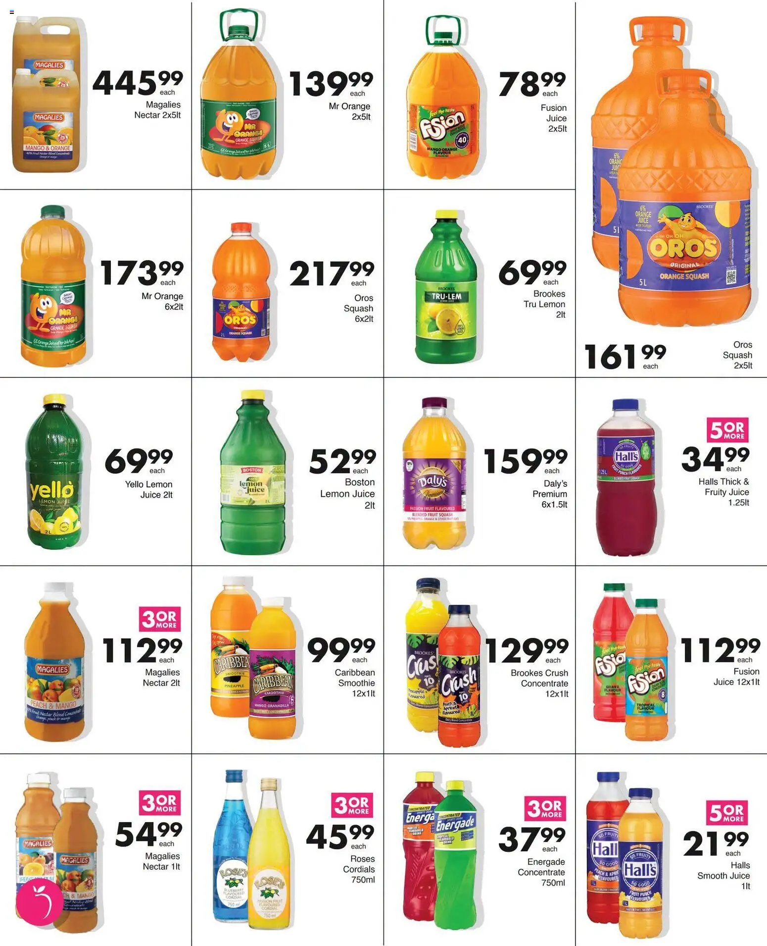 New Save catalogue – valid from 12/10/2026 | Page: 19 | Products: Lemon juice, Squash, Fruit, Peach