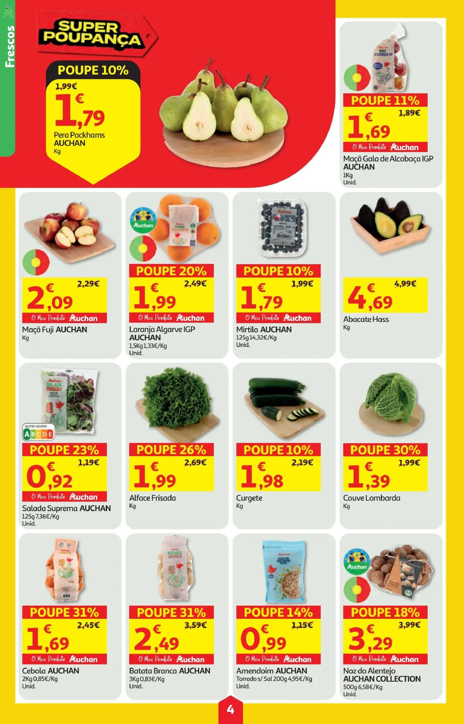 Minipreço folheto │ válido de 16.04.2026 | Página: 4 | Produtos: Curgete, Sal, Cebola, Alface