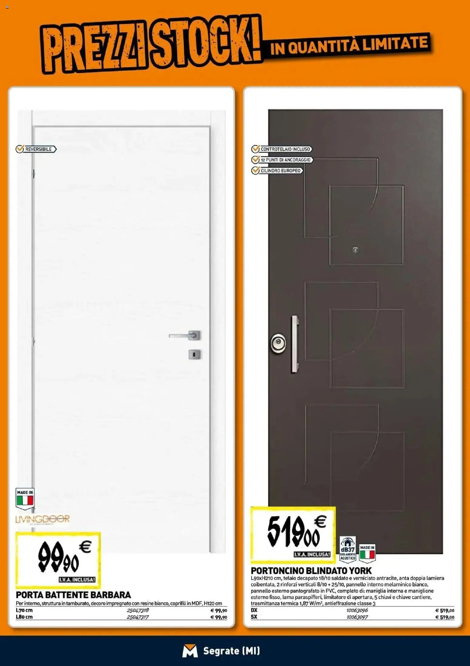 Nuovo TECNOMAT - Straordinari prezzi stock! dal 24/09/2026 > offerte anteprima 🛍️ | Pagina: 11 | Prodotti: Porta