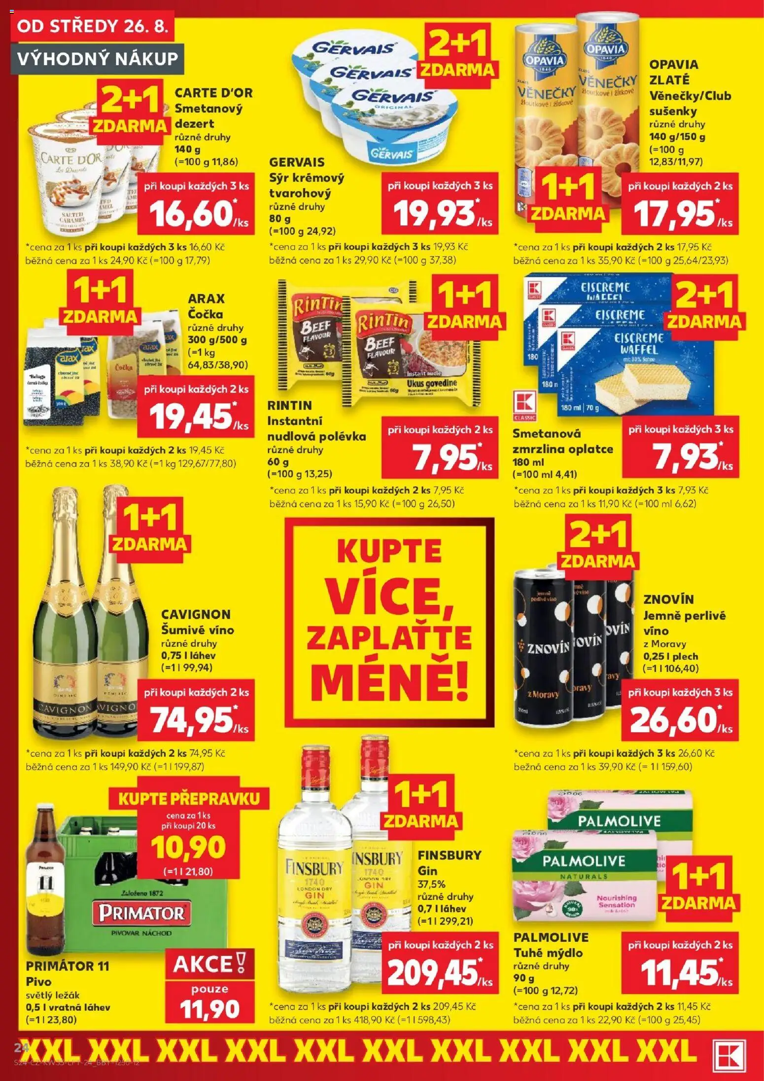 Kaufland leták - Praha 8 od 26.08.2026 | Strana: 24 | Produkty: Mýdlo, Víno, Carte d'or, Dezert