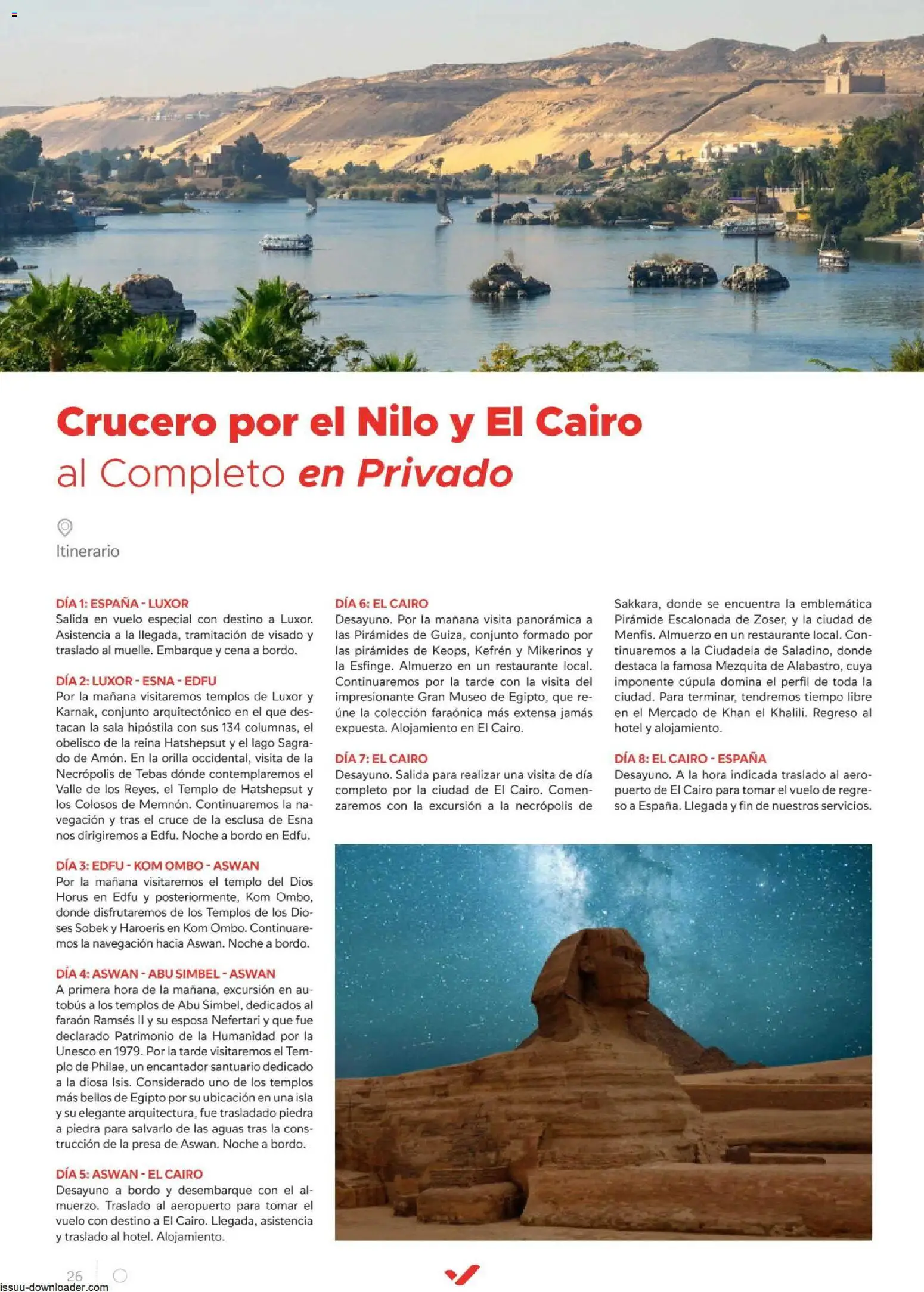 Halcón Viajes Egípto │ válido desde el 06/07/2026 | Página: 26 | Productos: Navegación