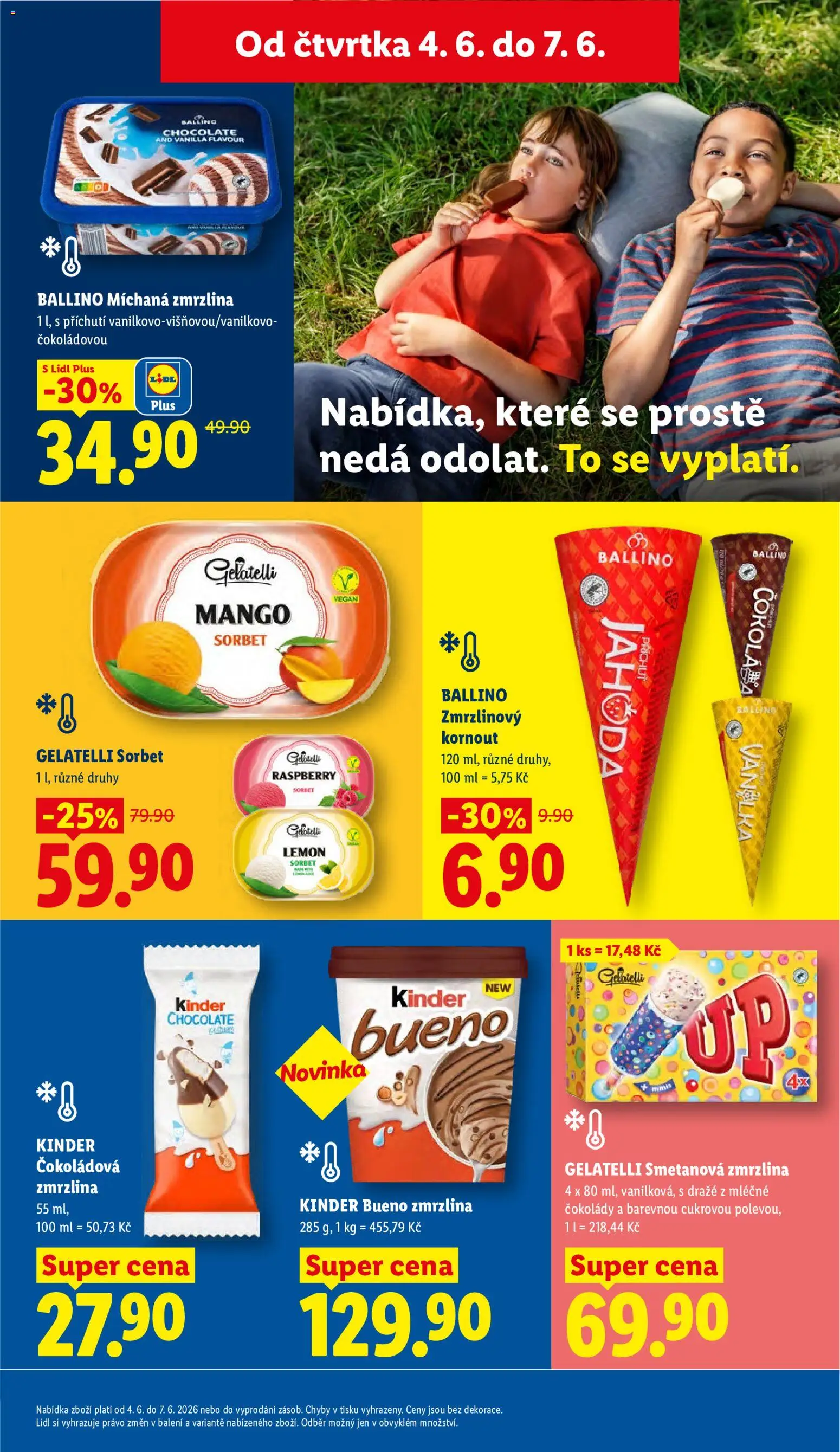 Lidl leták od 04.06.2026 | Strana: 25 | Produkty: Vegan, Kinder Bueno Zmrzlina, Gelatelli, Kinder Bueno