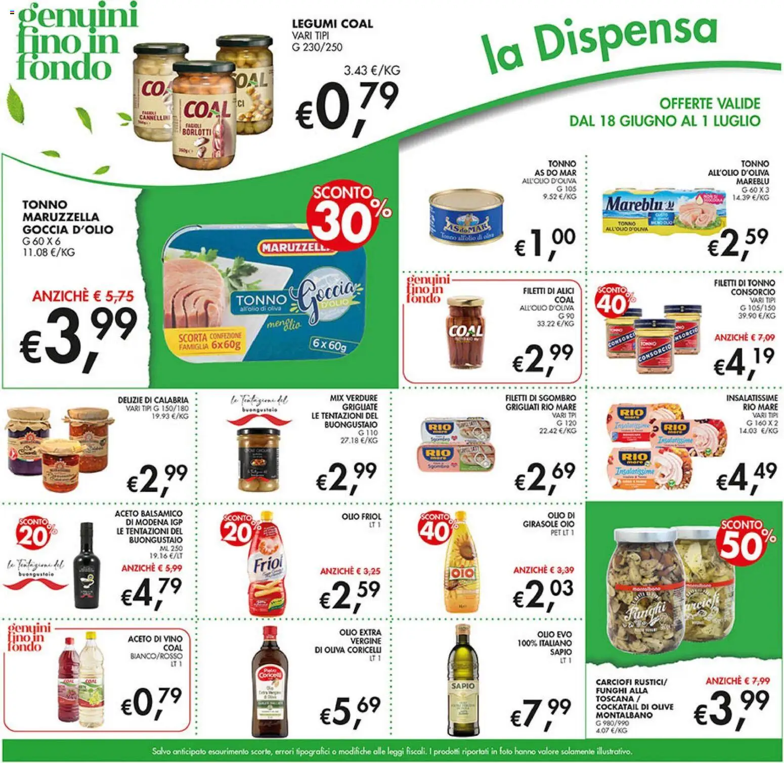 Volantino Coal del 18.06.2026 | Pagina: 18 | Prodotti: Legumi, Olio, Carciofi, Olio extra vergine