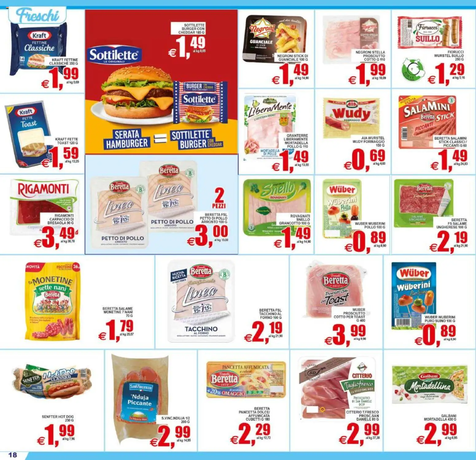 Volantino Pewex del 31/07/2026 | Pagina: 18 | Prodotti: Prosciutto, Mortadella, Forno, Guanciale
