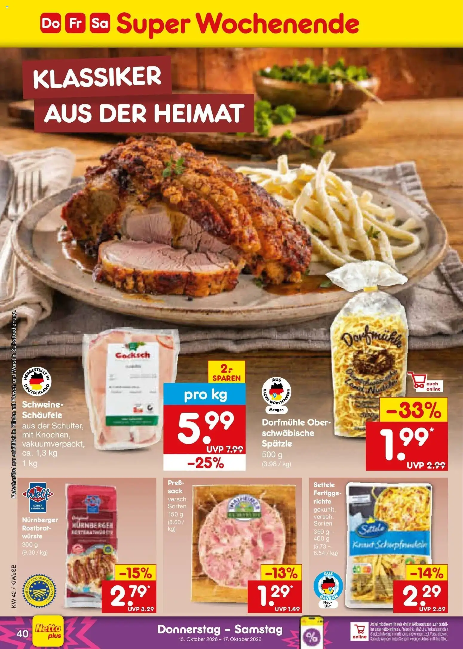 Netto Marken-Discount Prospekt Bad Friedrichshall (ab 12.10.2026) » Angebote | Seite: 56 | Produkte: Wurst, Fleisch