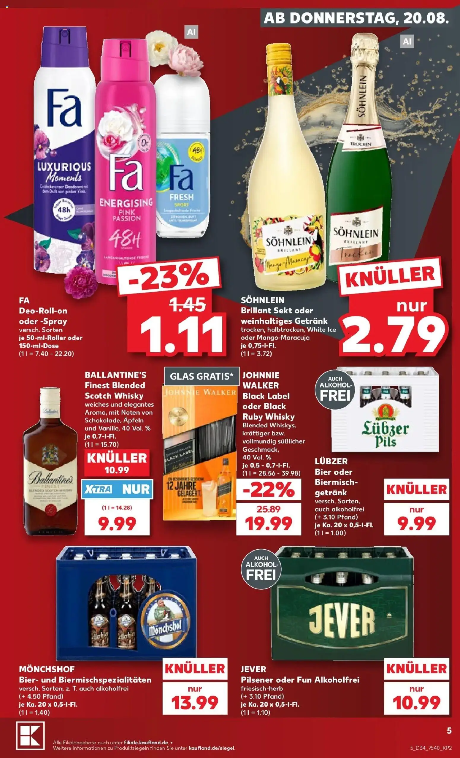 Prospekt Kaufland ab 17.08.2026 » Angebote Online zum Blättern | Seite: 16 | Produkte: Whisky, Monchshof, Pils, Jever