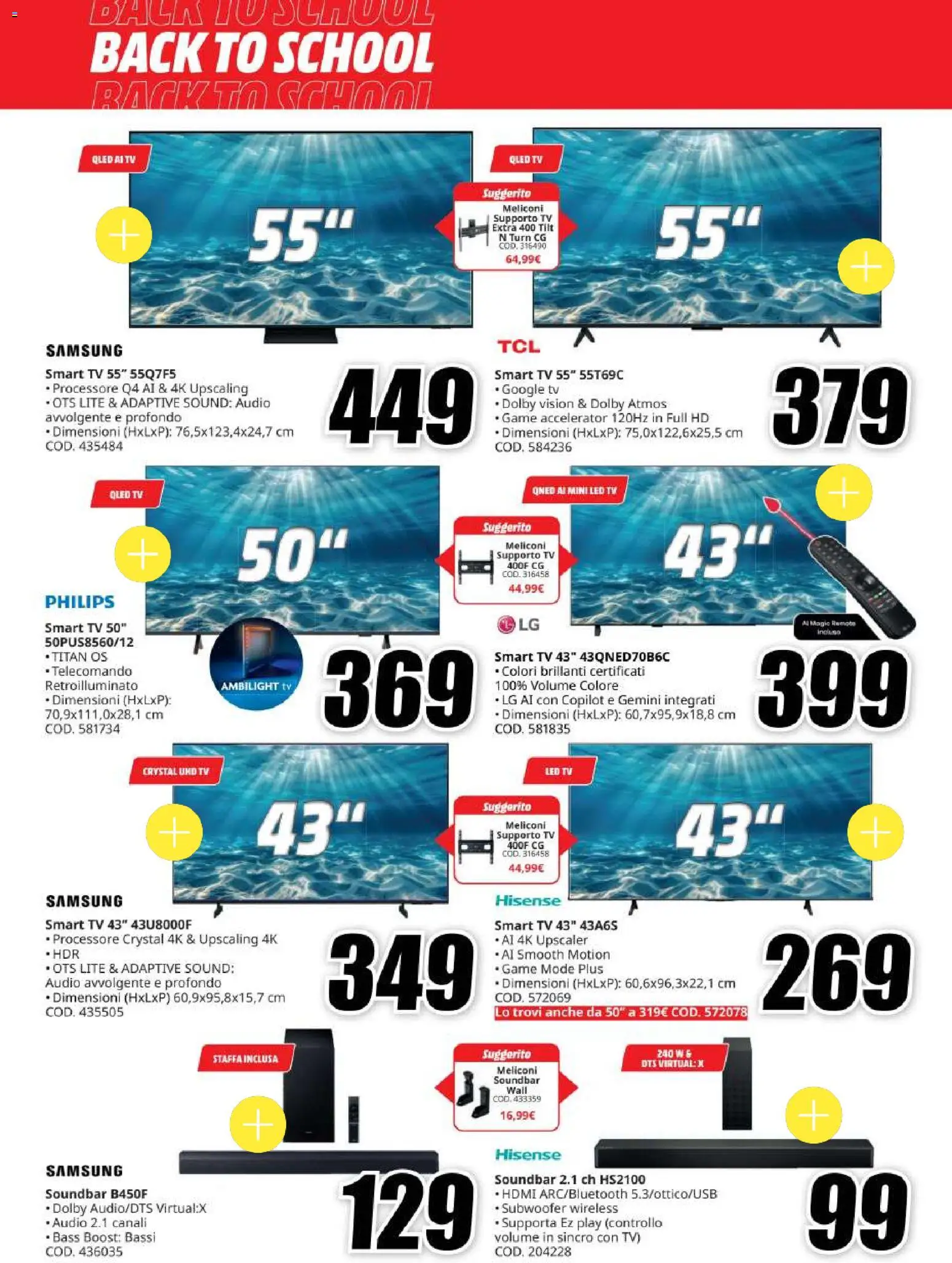 Volantino Media World del 20/08/2026 | Pagina: 27 | Prodotti: smart TV, Soundbar, Audio, Samsung