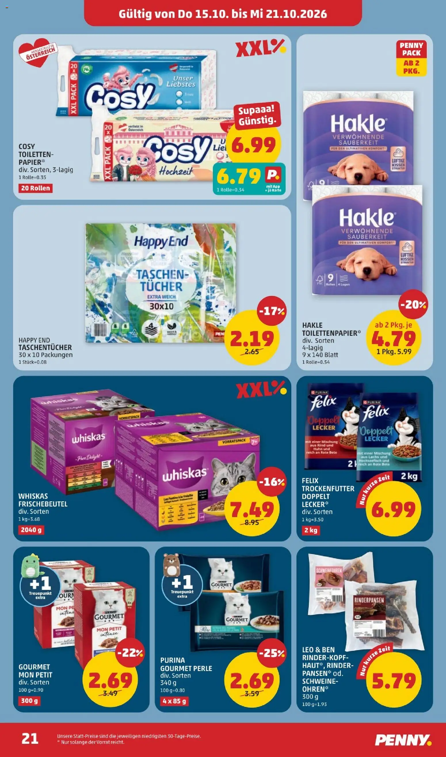 Penny Markt Flugblatt gültig ab 15.10.2026 | Seite: 23 | Produkte: Rinderpansen, Kissen