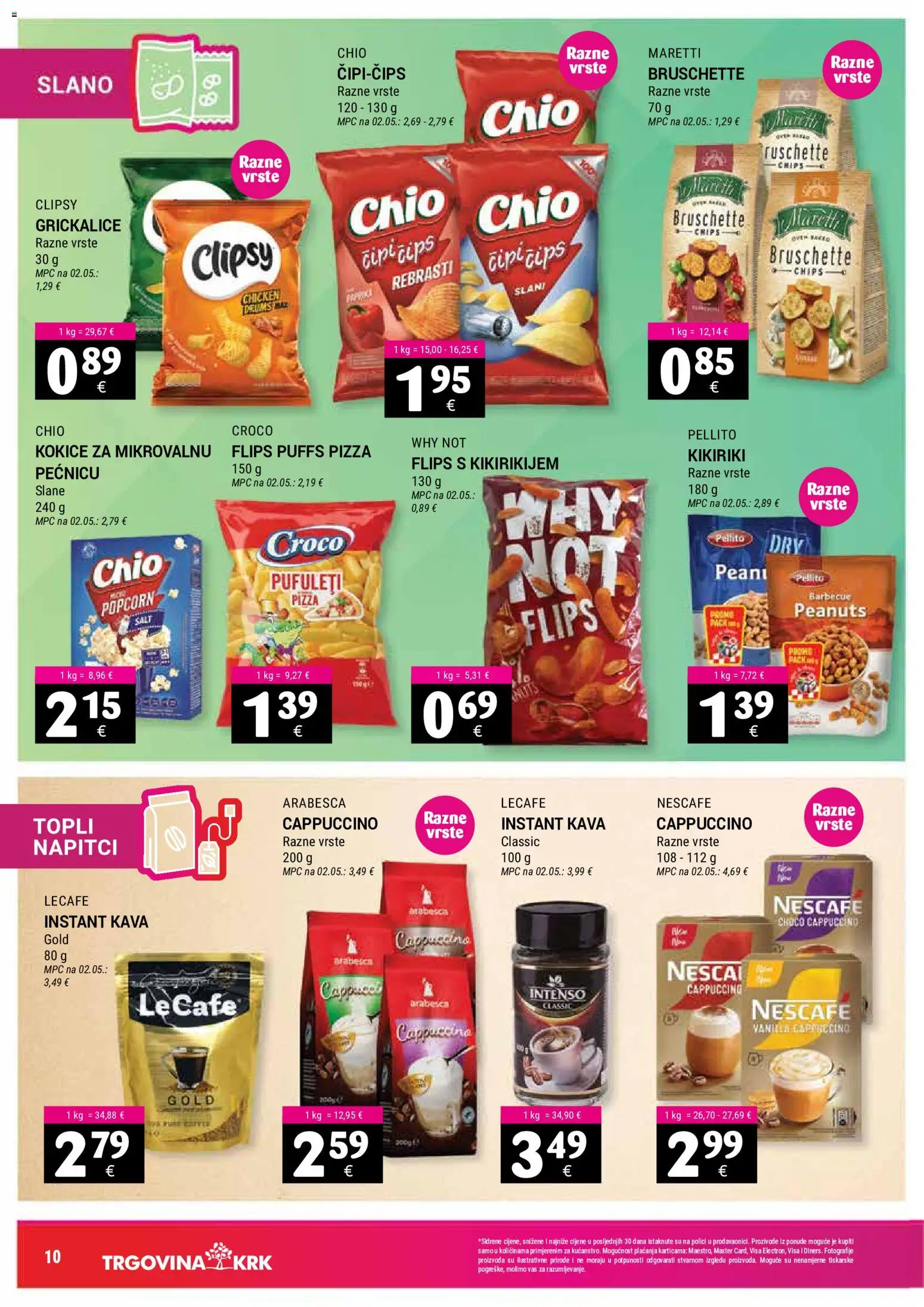 Trgovina Krk katalog | vrijedi od 16.07.2026 | Stranica: 10 | Proizvodi: Kava, Arabesca, Kokice, Cappuccino