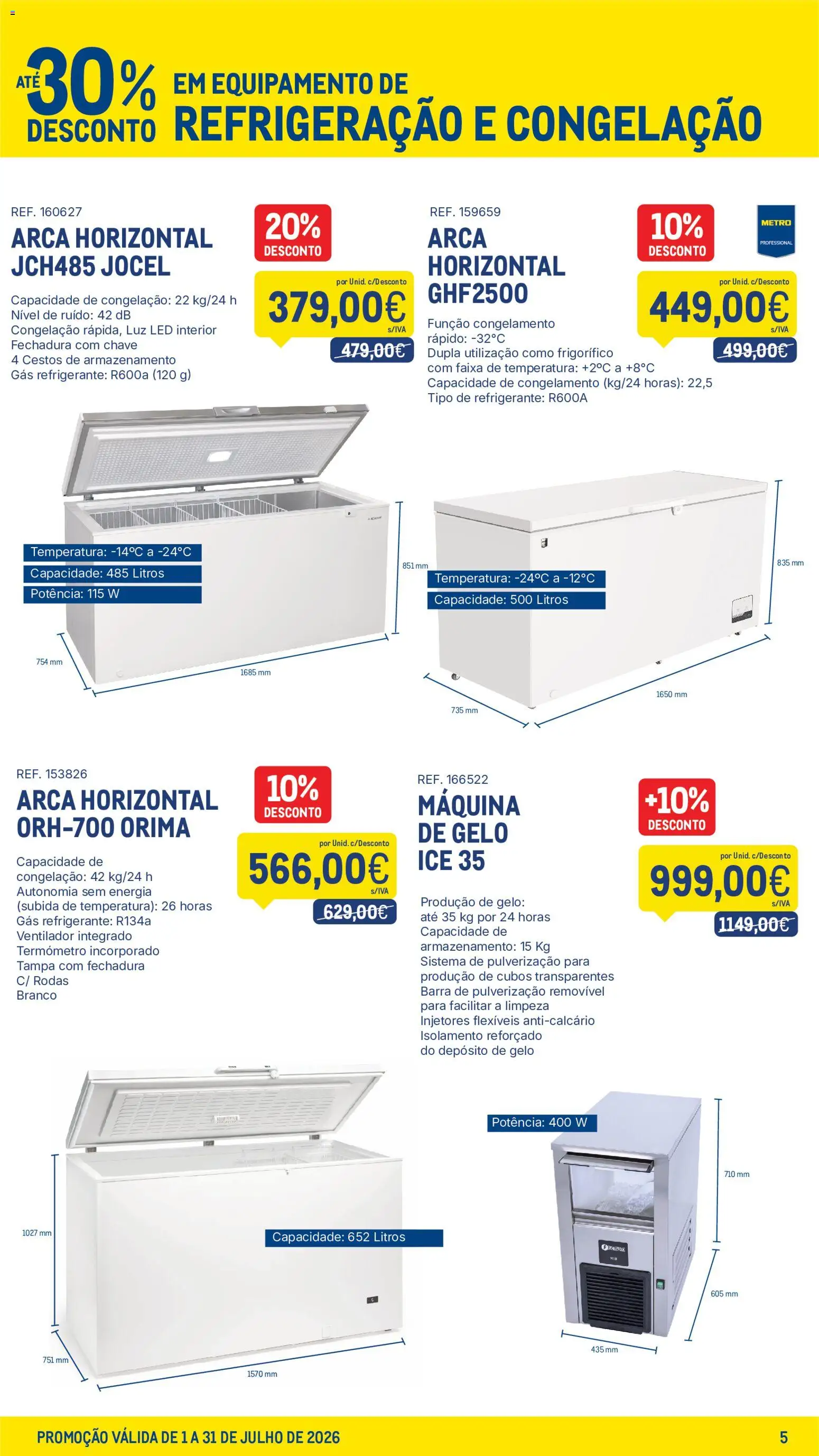 Makro Equipamentos de Refrigeração e Congelação - Descontos até 30 │ válido de 01/07/2026 | Página: 5 | Produtos: Refrigerante, Isolamento, Frigorífico, Termómetro