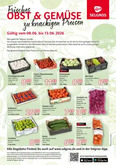 Selgros Obst & Gemüse ab 08.06.2026 gültig