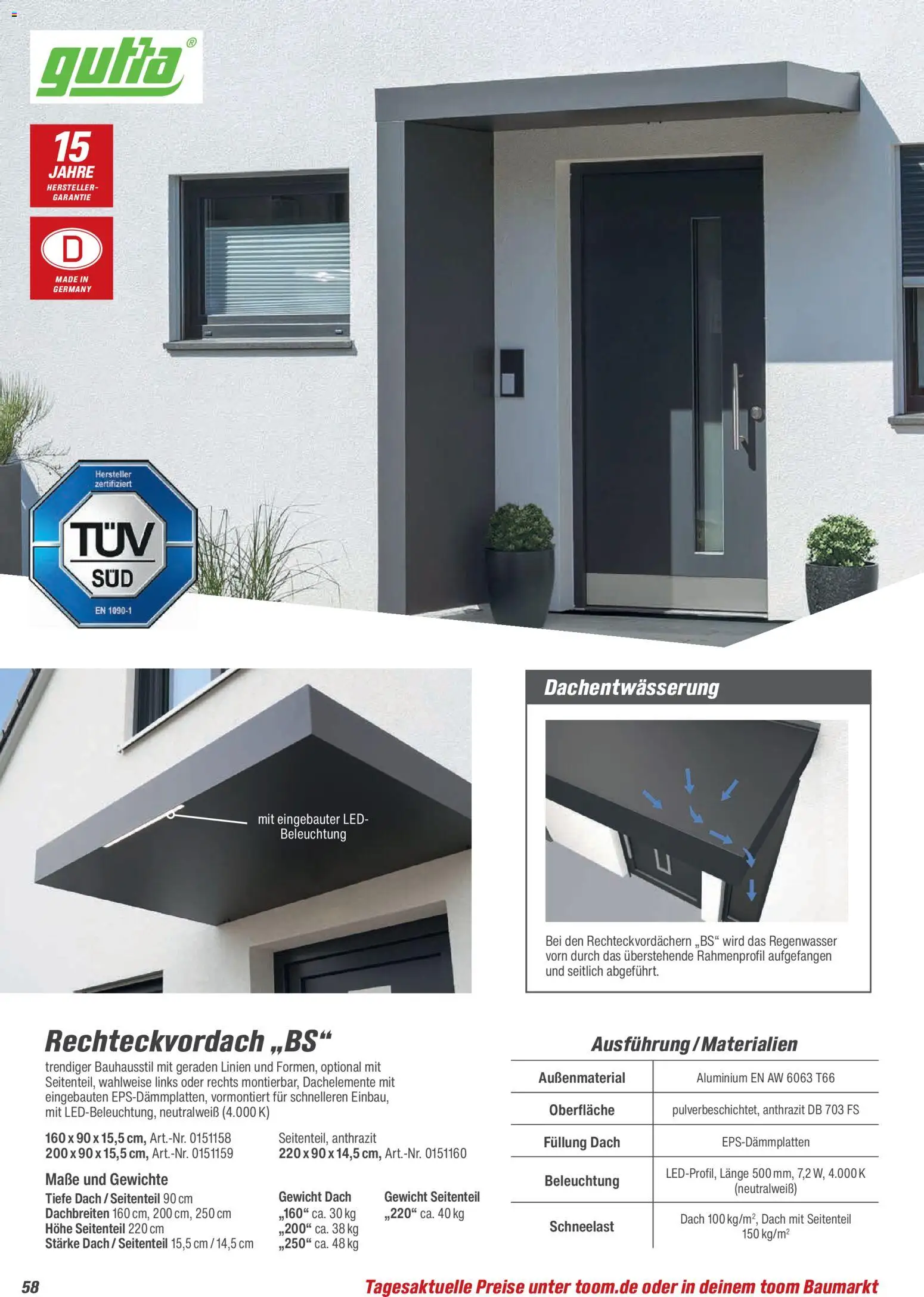 Toom Baumarkt Baustoffe & Bauelemente 2026 – gültig ab 20.02.2026 | Seite: 58 | Produkte: Gewicht
