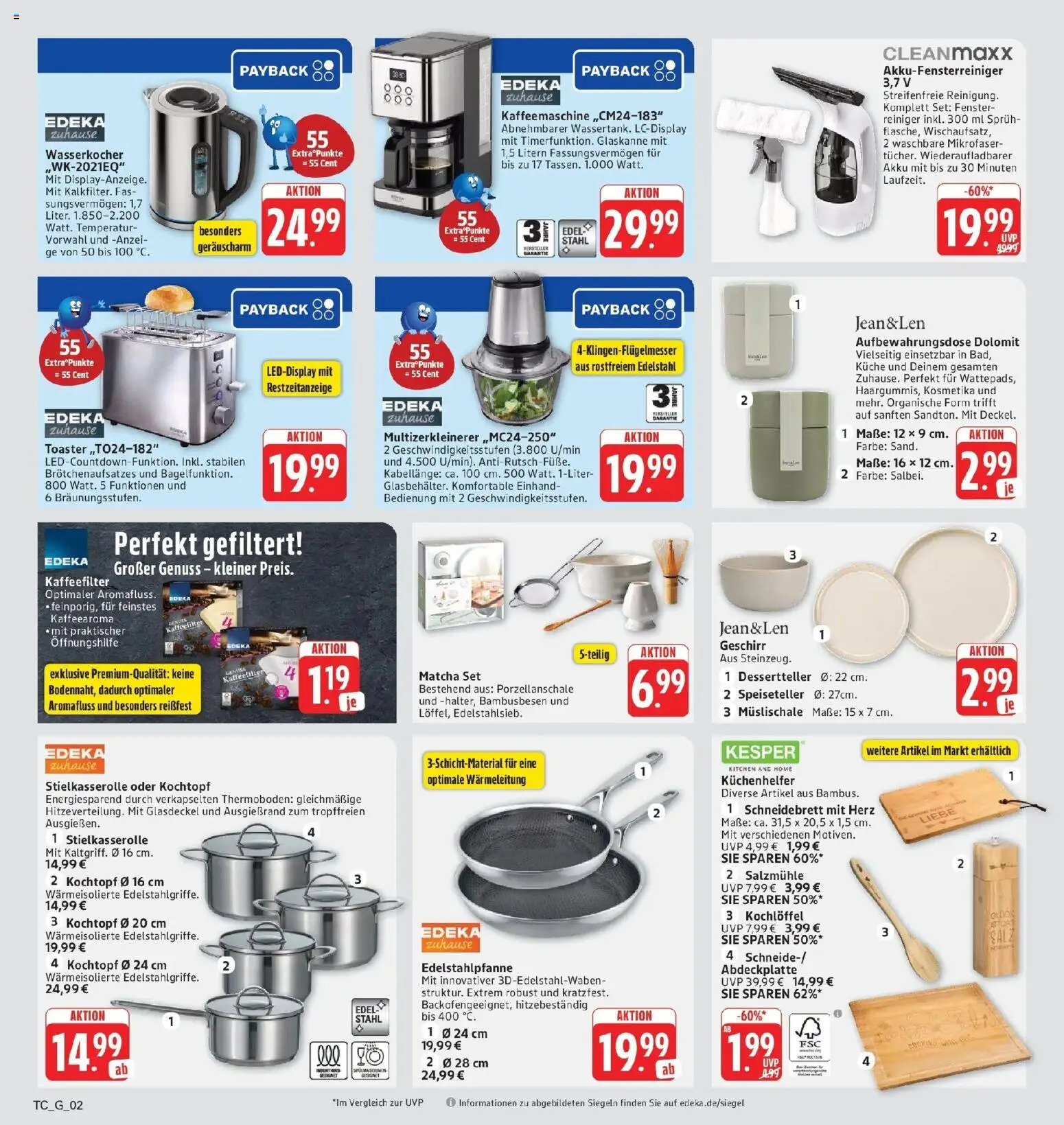 Edeka Prospekt Eislingen (ab 14.09.2026) » Angebote Online | Seite: 34 | Produkte: Kaffeemaschine, Toaster, Küche, Salz