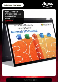 Preview of Argos catalogue valid from 18/08/2026 | Page: 5 | Products: Laptop