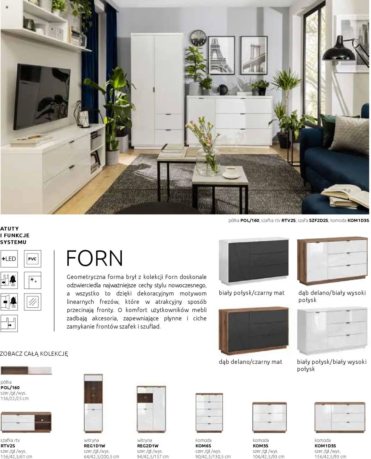 Black Red White Gazetka - Katalog rodzinnych wnętrz od 24.05.2024 | Strona: 12 | Produkty: Szafa, Komoda, Półka, szafka RTV