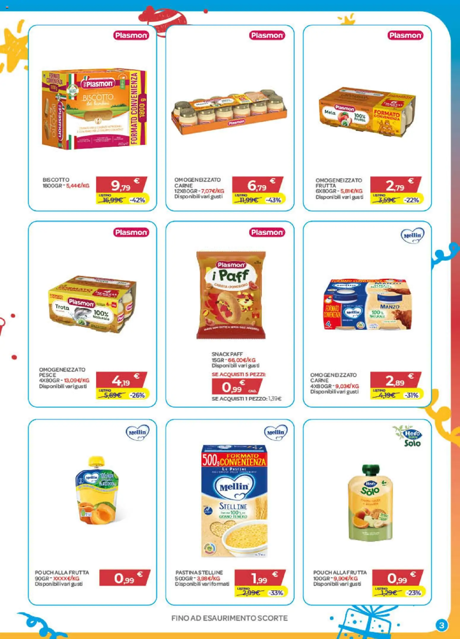 Volantino Bimbo store del 01/10/2026 | Pagina: 3 | Prodotti: Pesce, Trota, Frutta, Carne