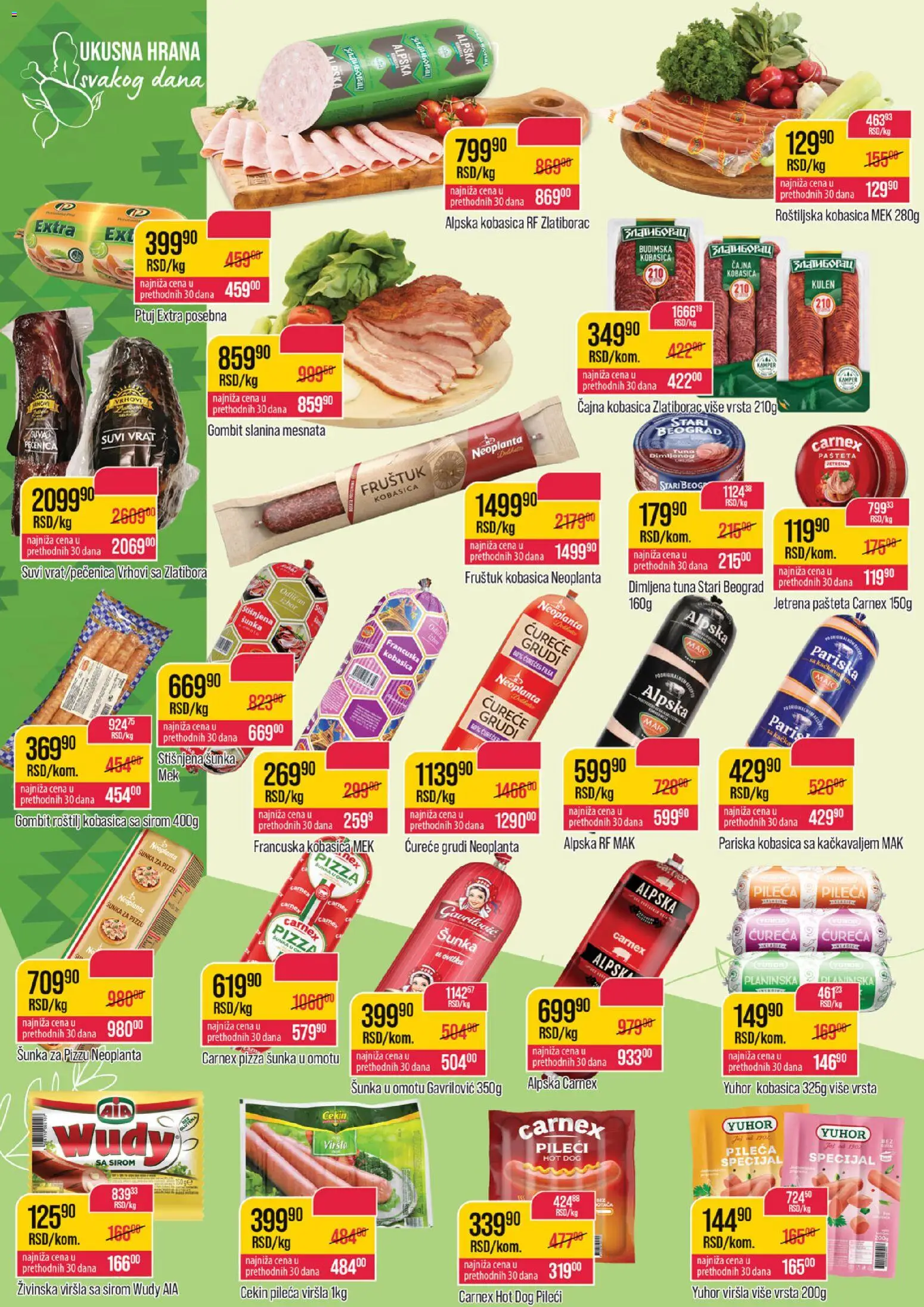 Zlatan Trag katalog - važi od 21.10.2026 | Strana: 6 | Proizvode: Pileća šunka, Vrat, Šunka, Pizza šunka