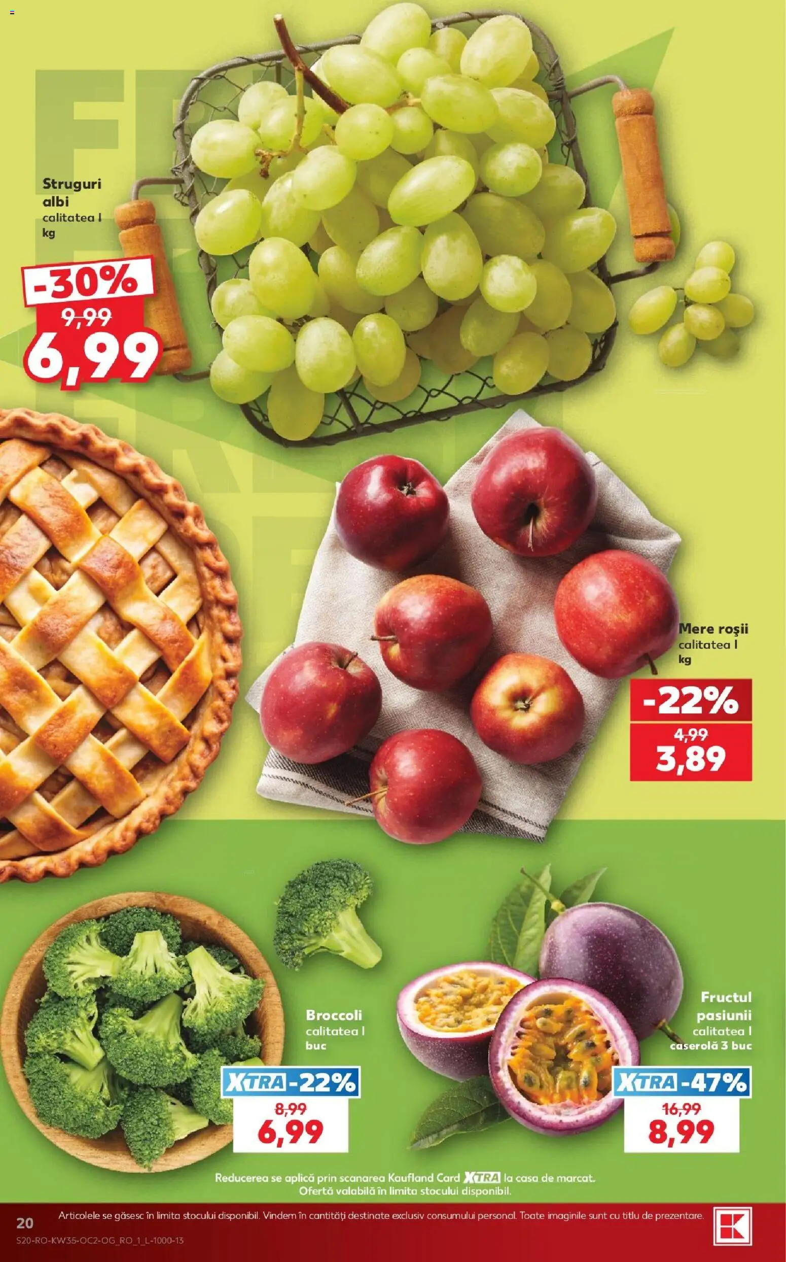 Noul catalog Kaufland – valabil de la 26.08.2026 | Pagină: 20 | Produse: Struguri, Caserola, Aplică, Mere