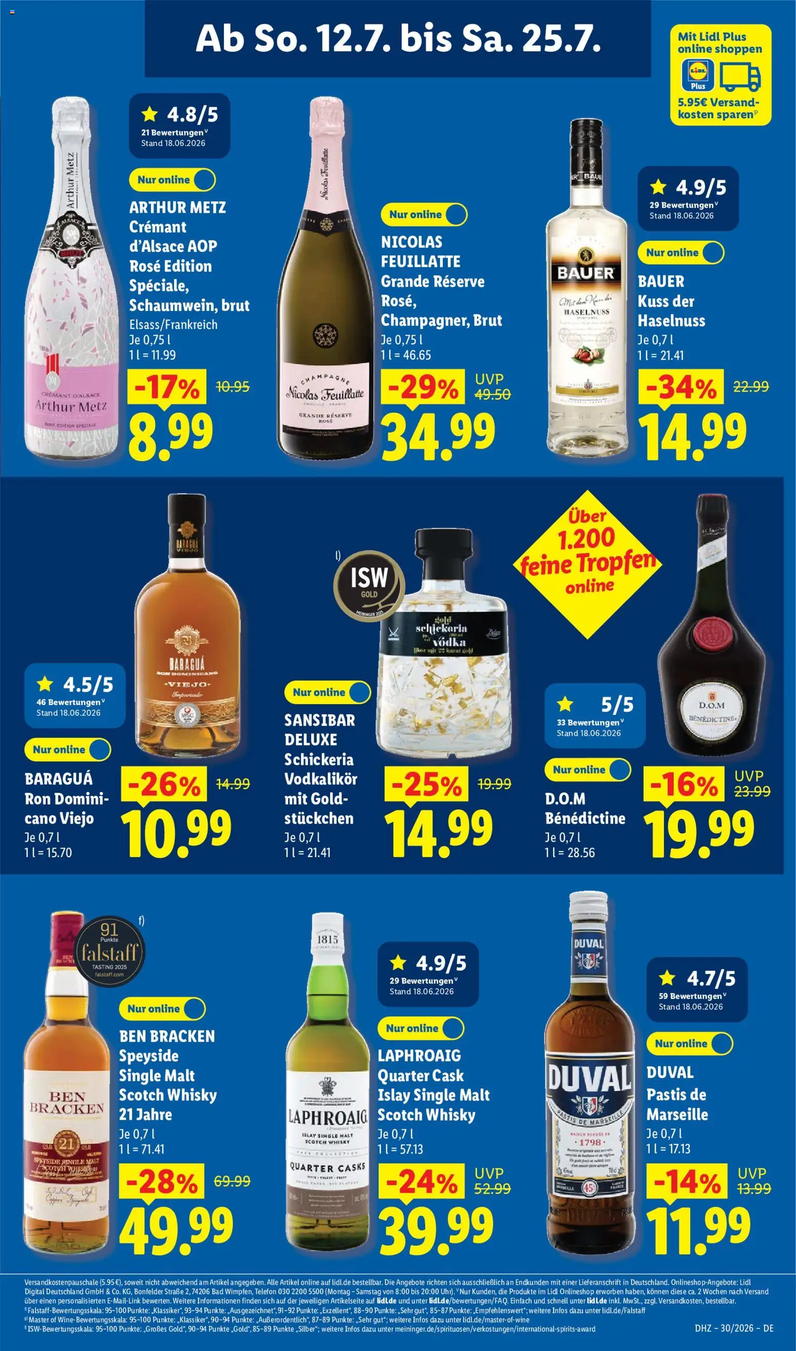 Lidl Prospekt – gültig ab 20.07.2026 | Seite: 27 | Produkte: Whisky, Rum, Hose, Telefon