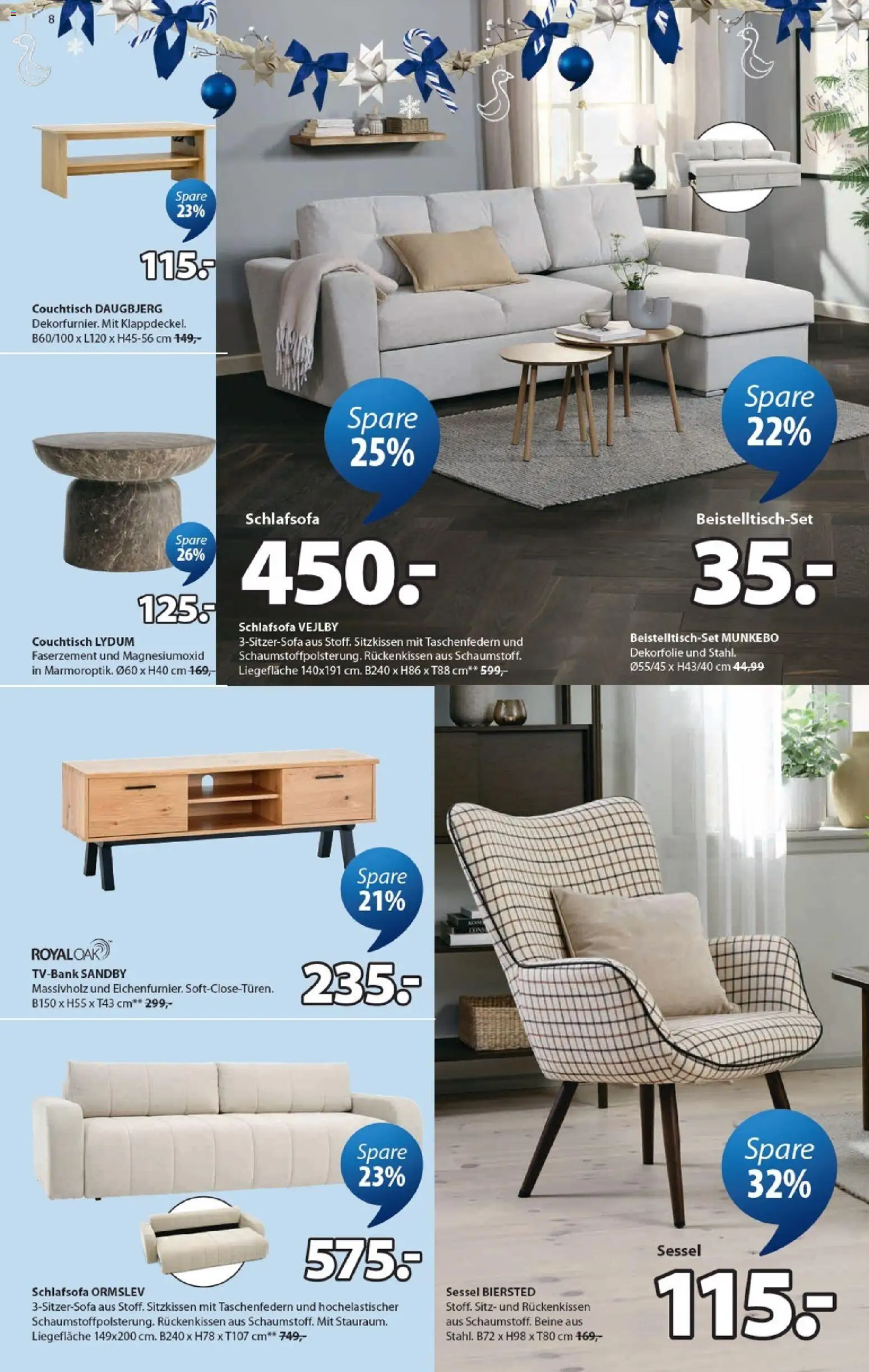 JYSK Flugblatt gültig ab 26.10.2026 | Seite: 8 | Produkte: Sessel, Couchtisch