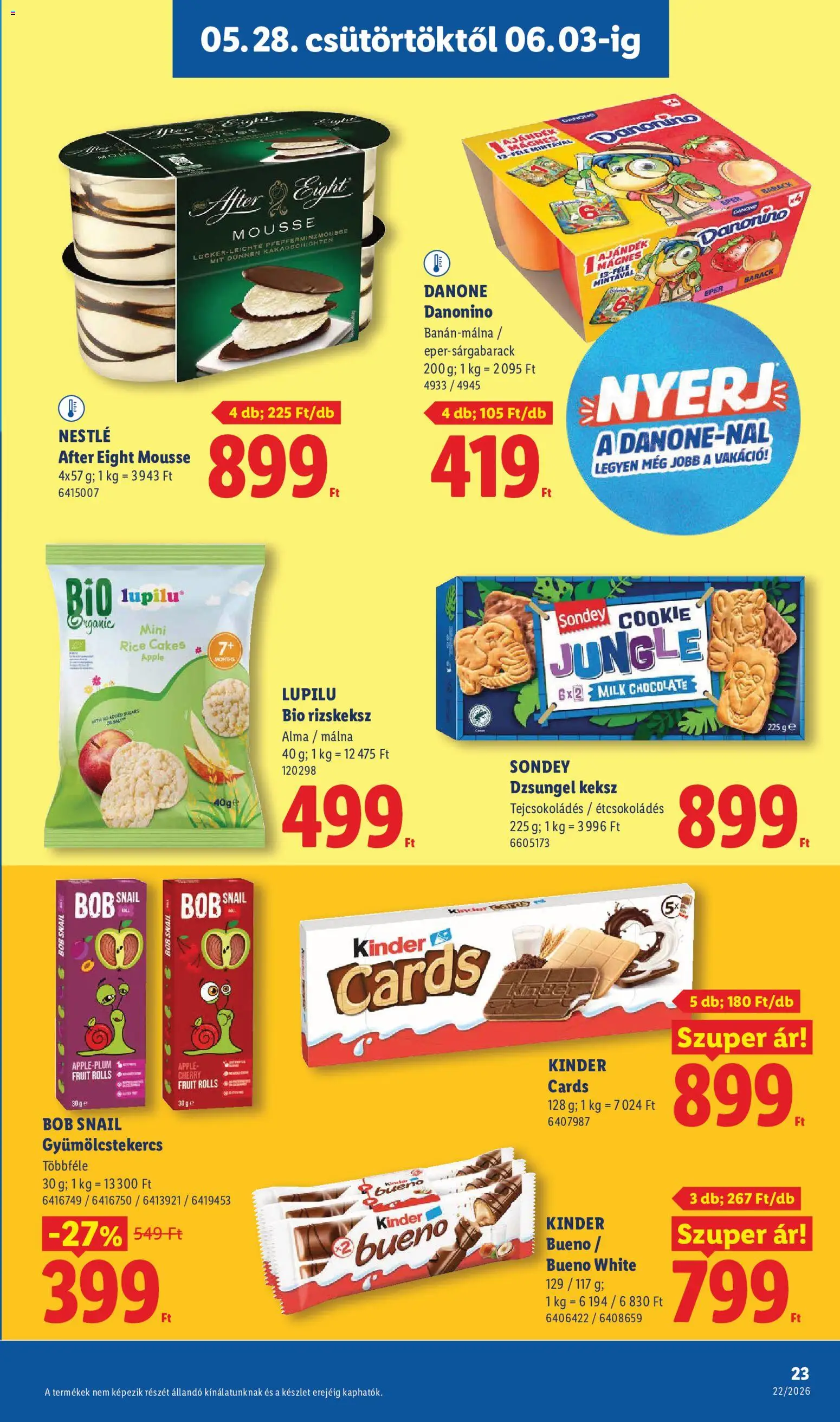 Lidl akciós ujság - amely érvényes a következő dátumtól: 28.05.2026 | Oldal: 23