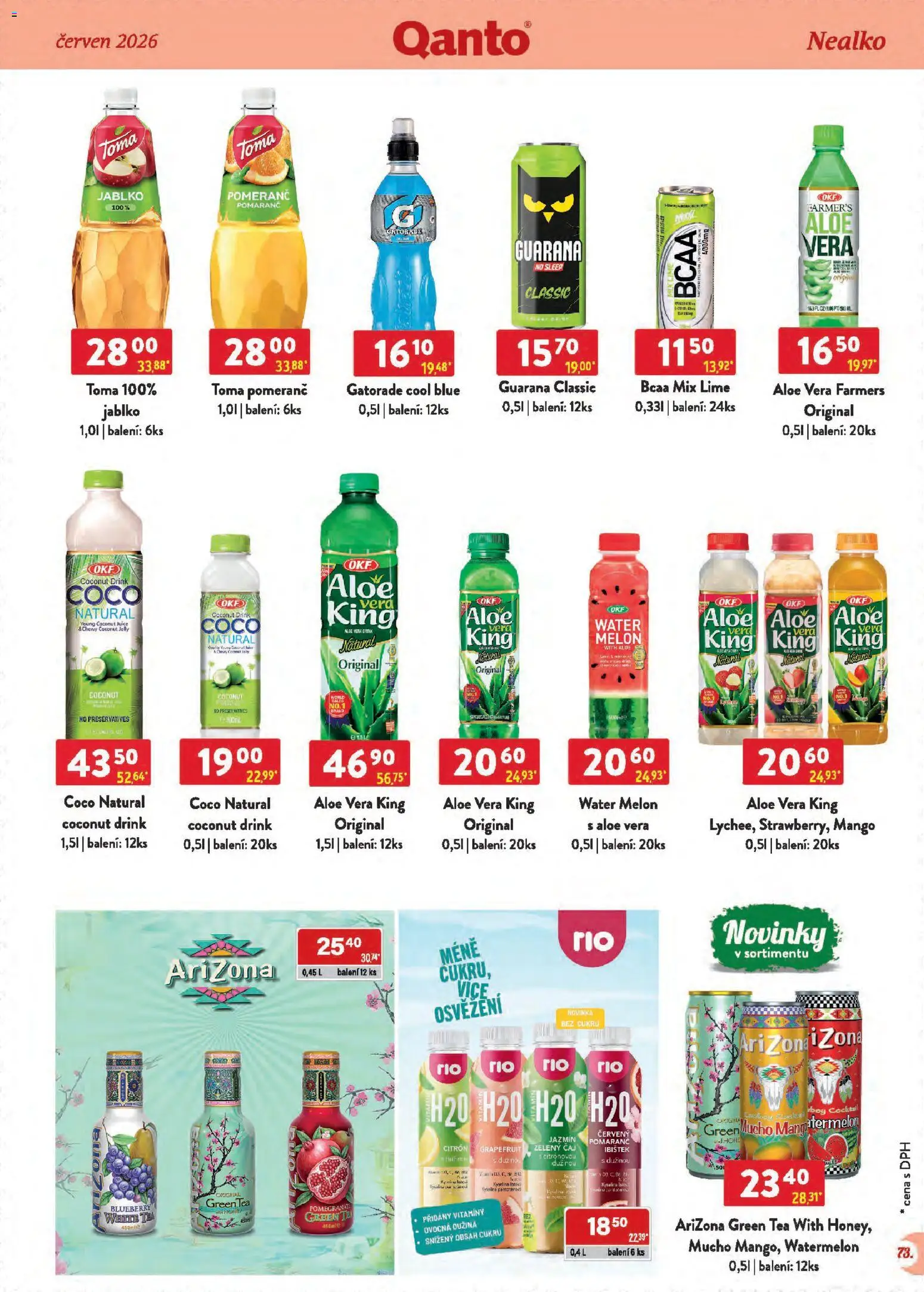 Astur & Qanto leták - Velkoobchod 06/2026 od 01.06.2026 | Strana: 73 | Produkty: Mango, Čaj, Zelený čaj, Vitamíny