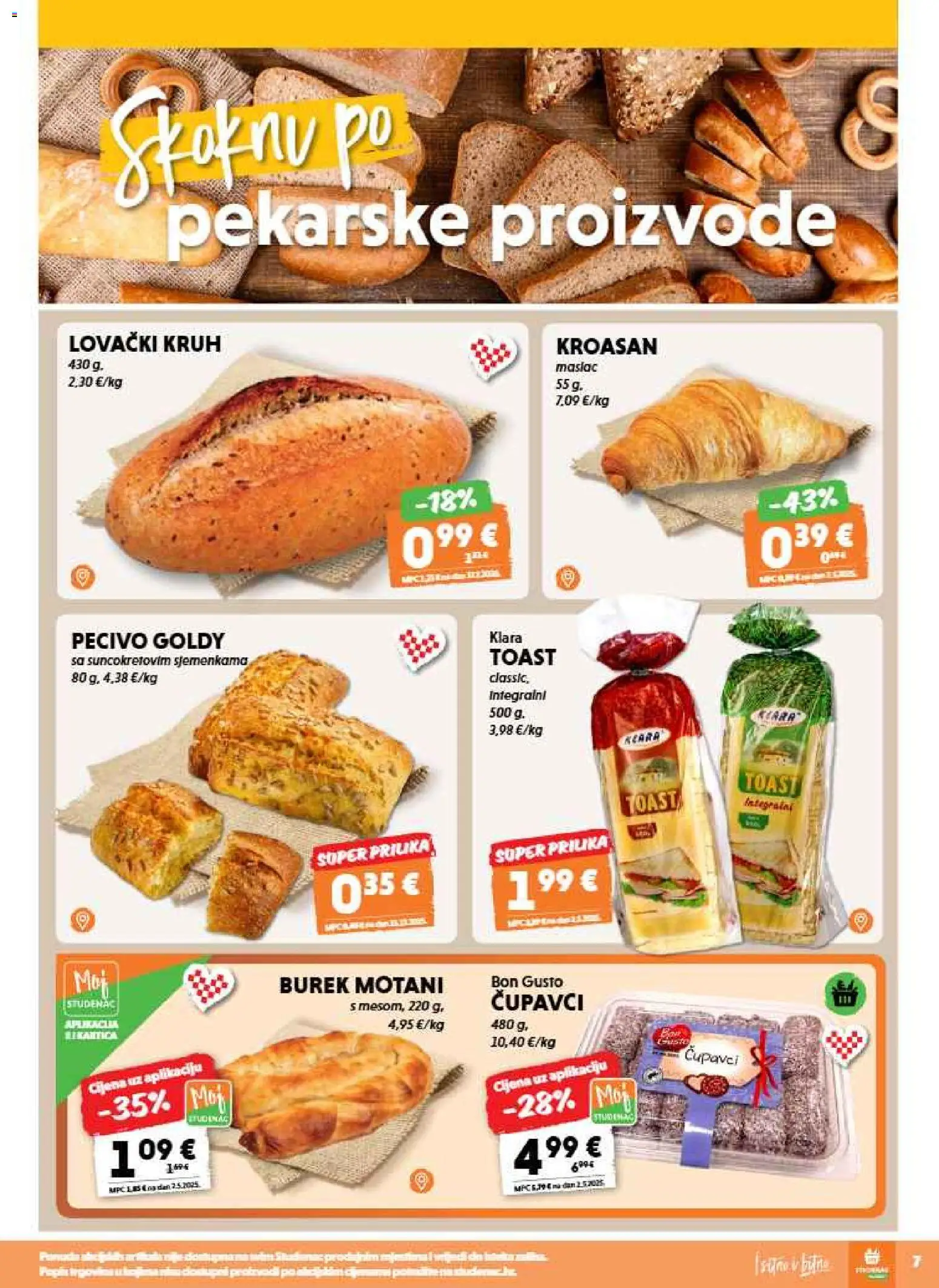 Studenac katalog | vrijedi od 09.09.2026 | Stranica: 7 | Proizvodi: Maslac, Kruh, Burek, Lovacki kruh