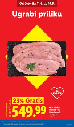 Lidl katalog - pregled Lidl kataloga - važi od 11.06.2026 | Strana: 3 | Proizvode: Svinjske šnicle, Pakovanje