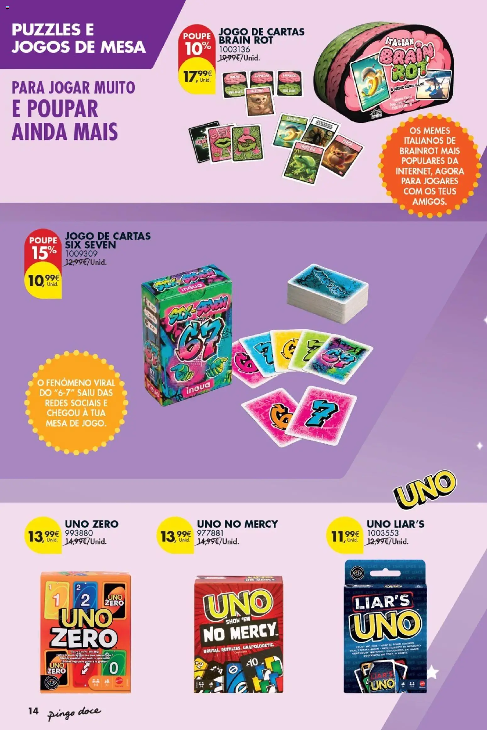 Pingo Doce Folheto Bazar Dia da Criança │ válido de 19.05.2026 | Página: 14 | Produtos: Jogos, Mesa