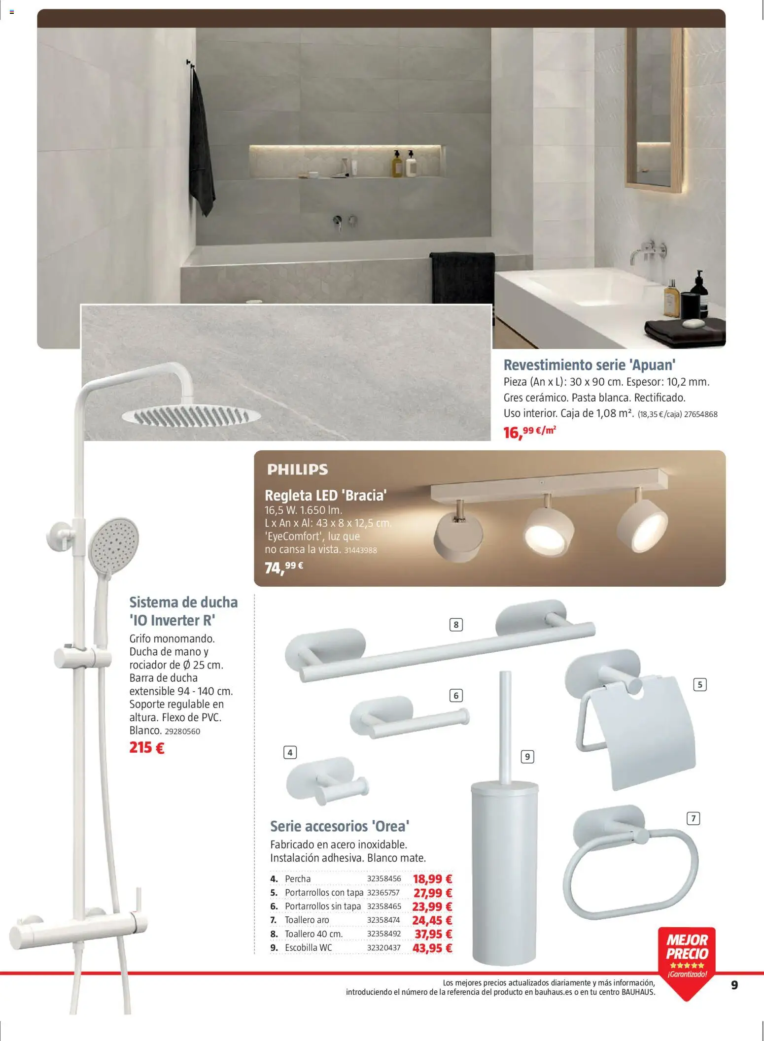 Bauhaus folleto Renueva │ válido desde el 02.03.2026 | Página: 9 | Productos: Percha, Barra de ducha, Caja, Ducha