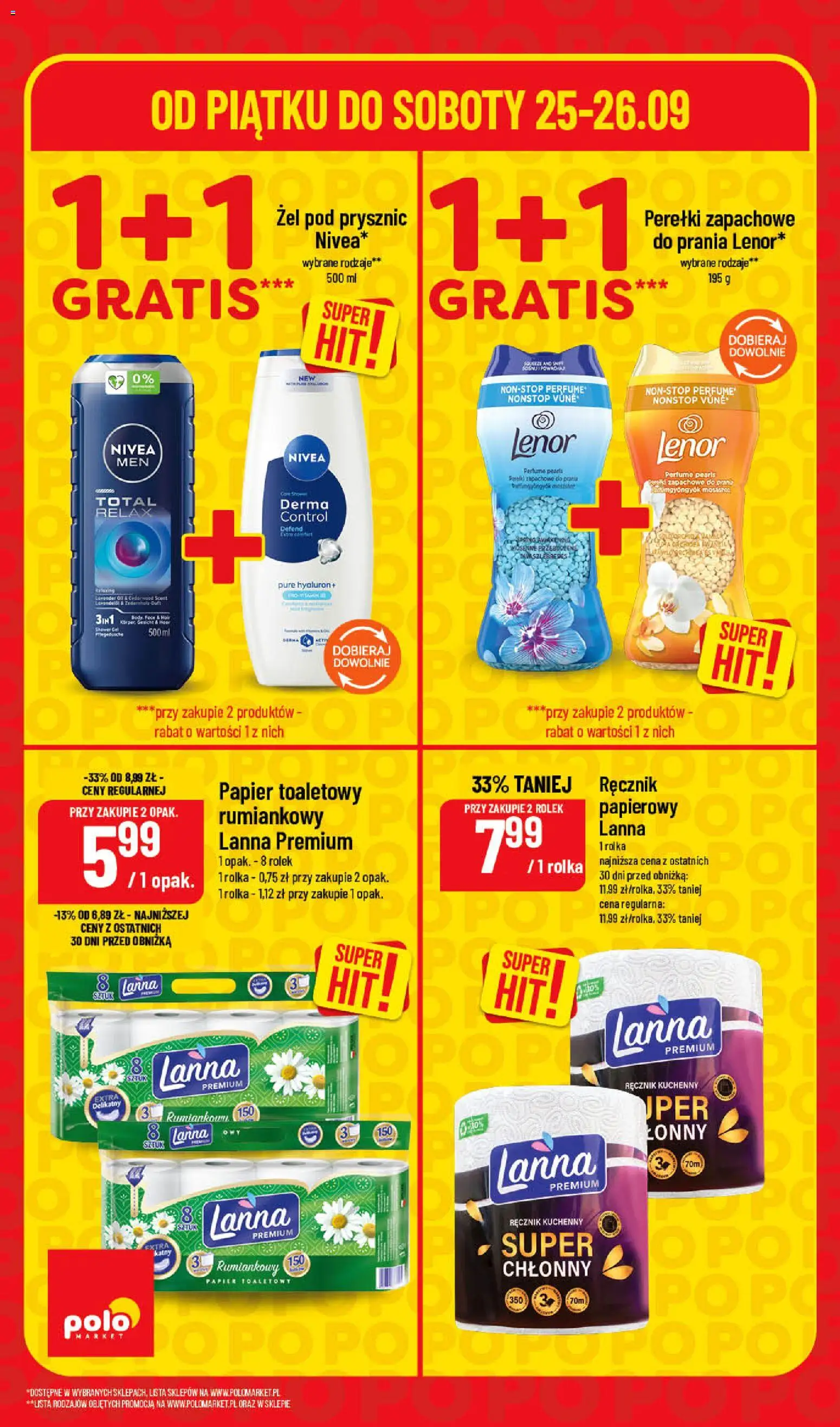 POLOmarket gazetka - Super Hity od 24.09.2026 | Strona: 4 | Produkty: Perełki zapachowe do prania, Prysznic, Ręcznik kuchenny, Żel pod prysznic