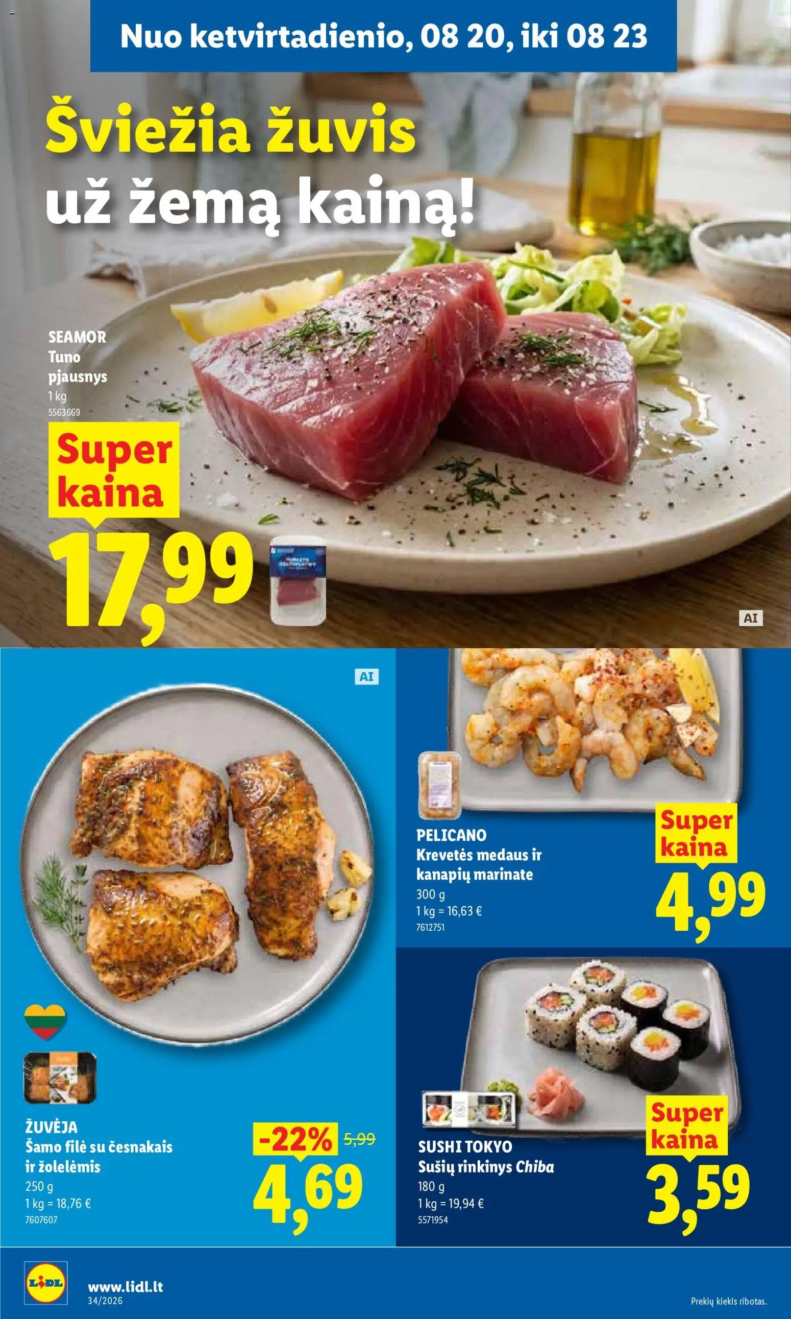 LIDL akcijos nuo 2026.08.17 | Puslapis: 40 | Prekių: Žuvis