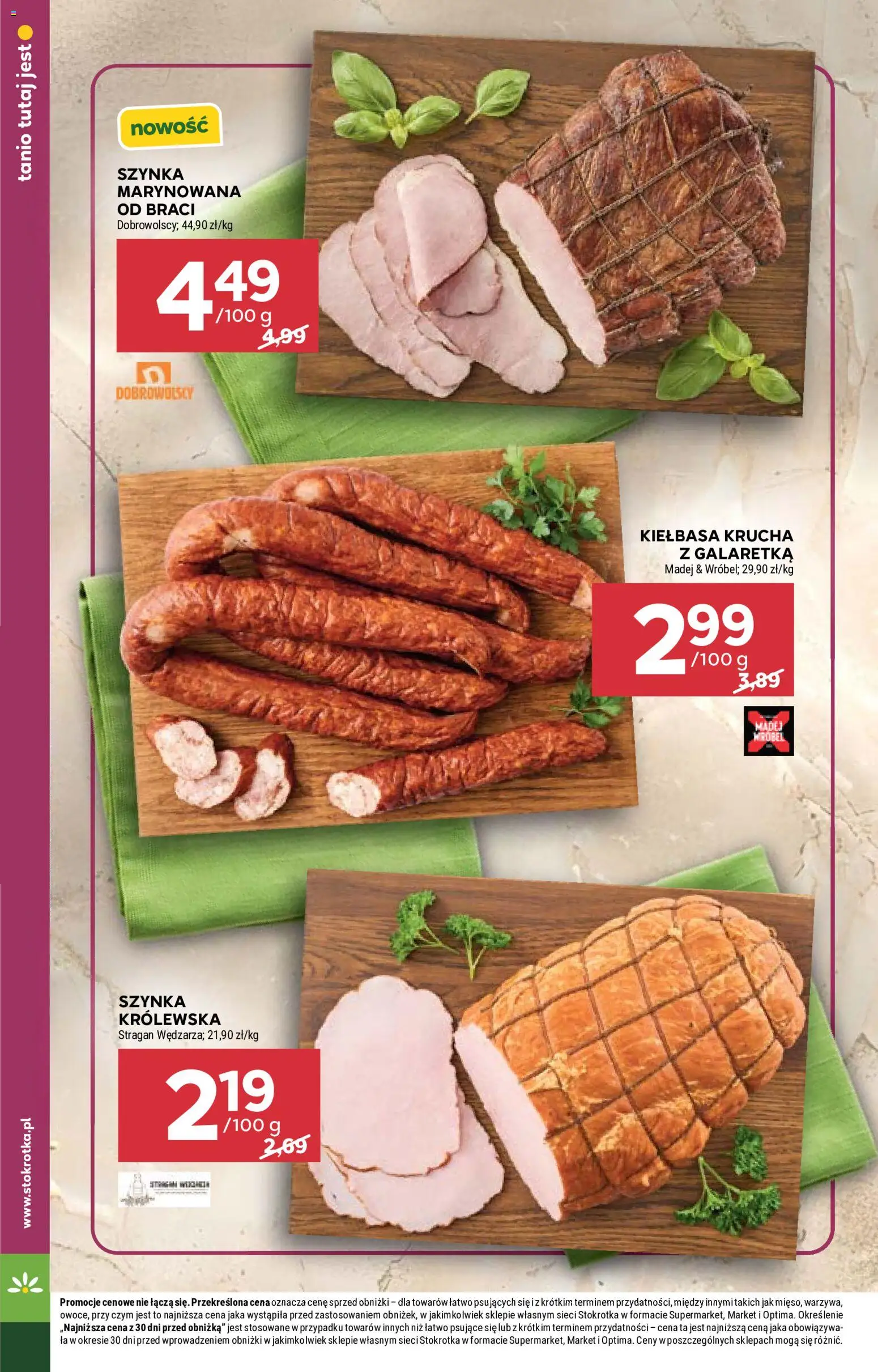 Stokrotka gazetka od 08.10.2026 | Strona: 18 | Produkty: Kiełbasa, Galaretka, Stokrotka, Szynka