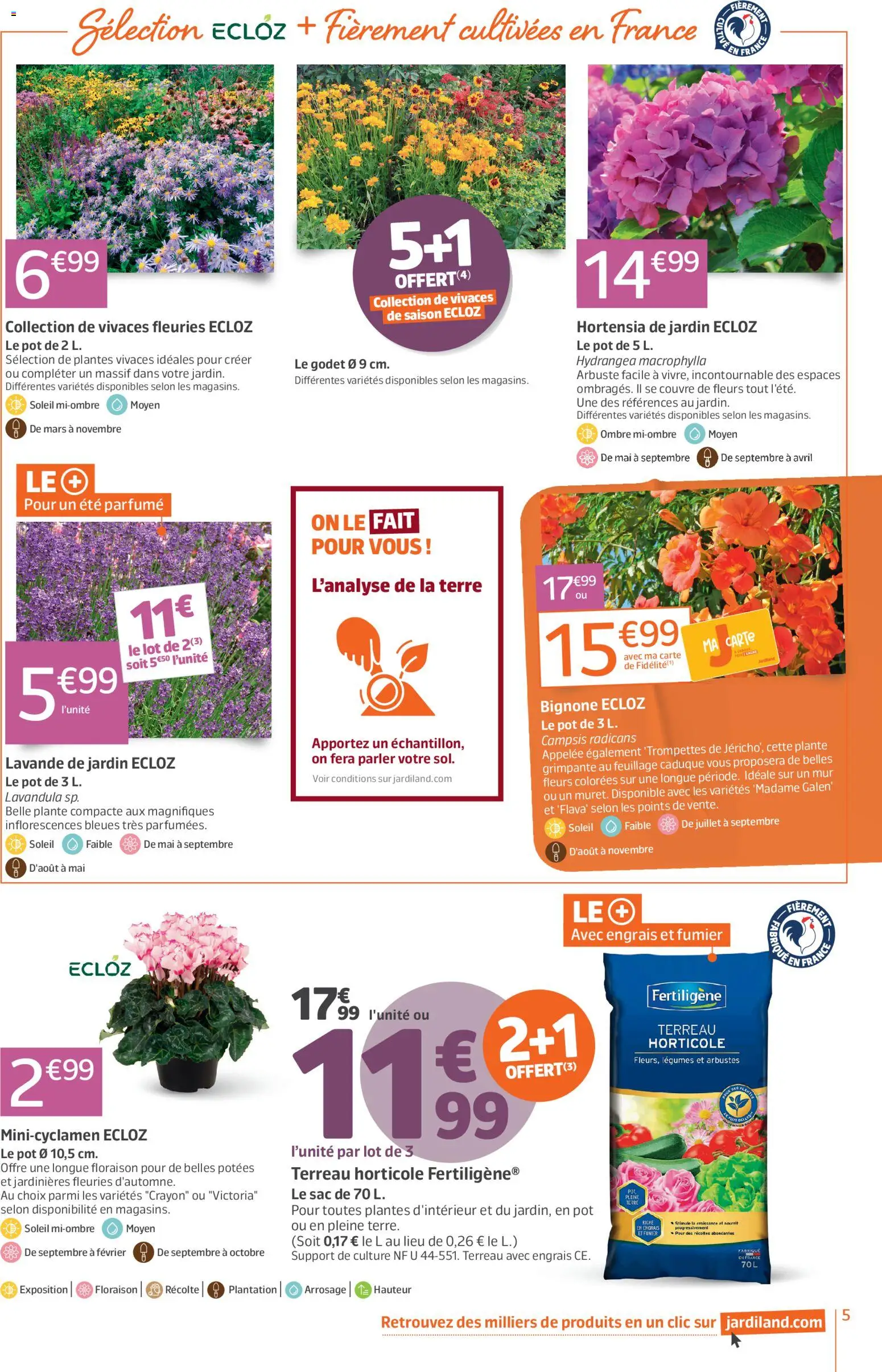{H1} | Page: 5 | Produits: Hortensia, Sac, Plantes, Crayon