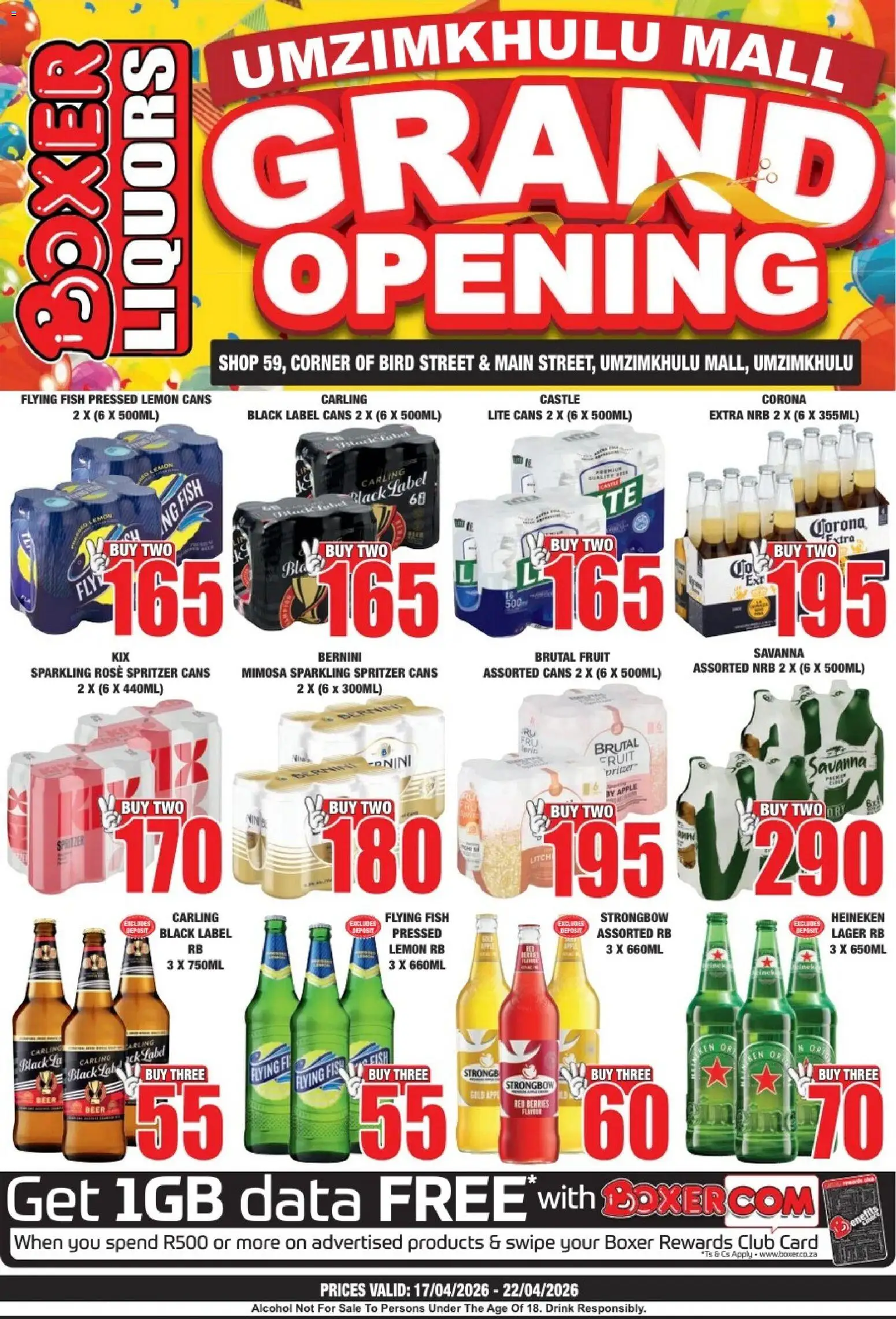 New Boxer catalogue – valid from 17.04.2026 | Page: 1 | Products: Data, Beer, Fish, Fruit