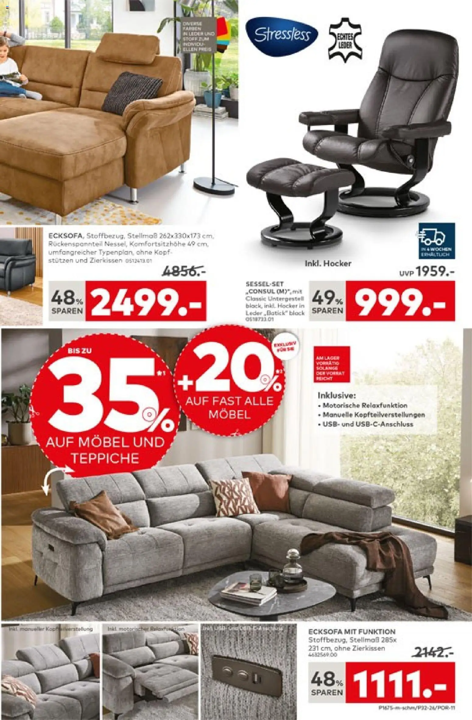 Porta! Prospekt – gültig ab 07.09.2026 | Seite: 3 | Produkte: USB, Hocker, Ecksofa