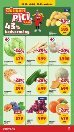 CANTALOUP DINNYE, I. osztály, lédi, kg - amely érvényes a következő dátumtól: 2026.08.21. | Oldal: 2