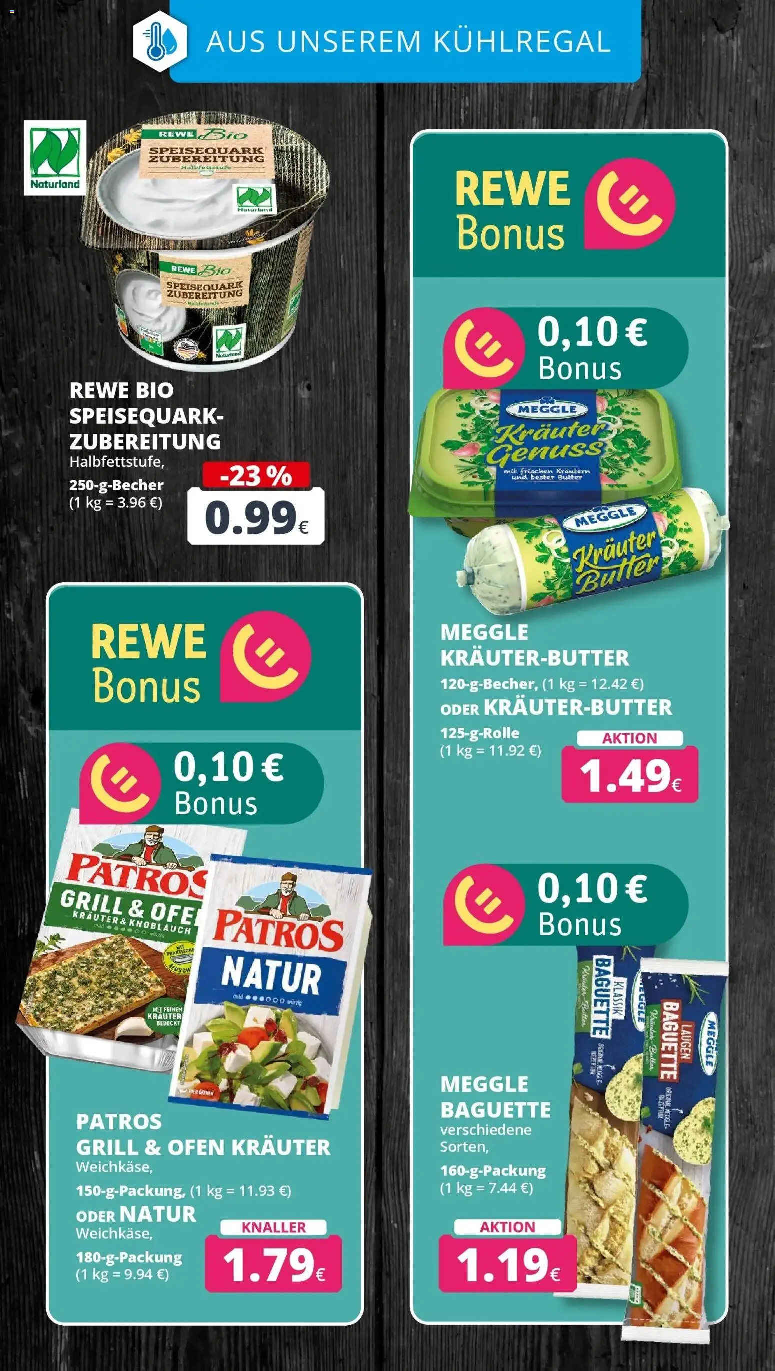 Rewe Prospekt Bergheim – gültig ab 17.05.2026 | Seite: 15 | Produkte: Butter, Kräuterbutter, Knoblauch, Speisequark