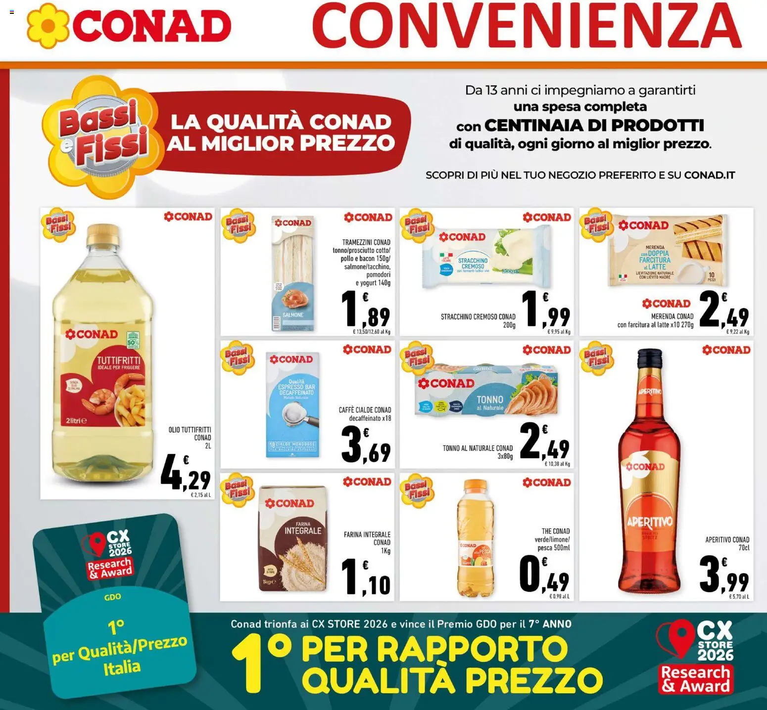 Volantino Conad del 26/08/2026 | Pagina: 16 | Prodotti: Pollo, Salmone, The, Lievito