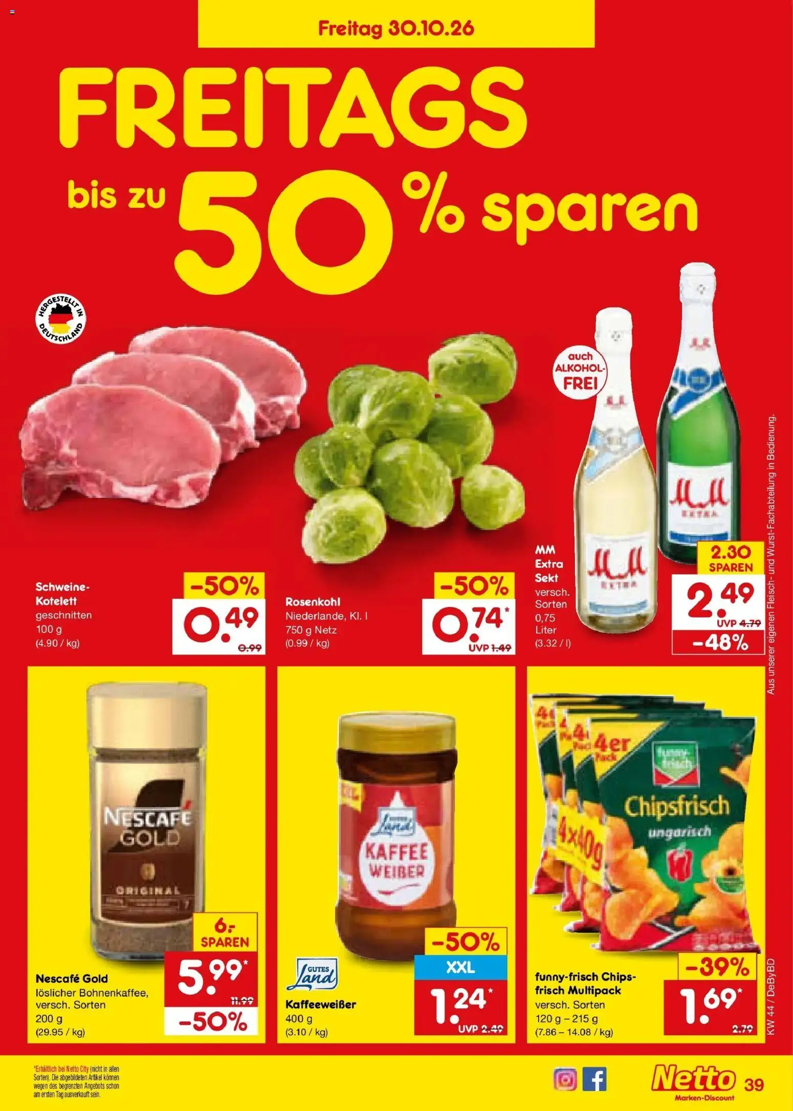 Netto Marken-Discount Prospekt Buttenwiesen – gültig ab 26.10.2026 | Seite: 53 | Produkte: Nescafe, Sekt, Alkohol, Fleisch