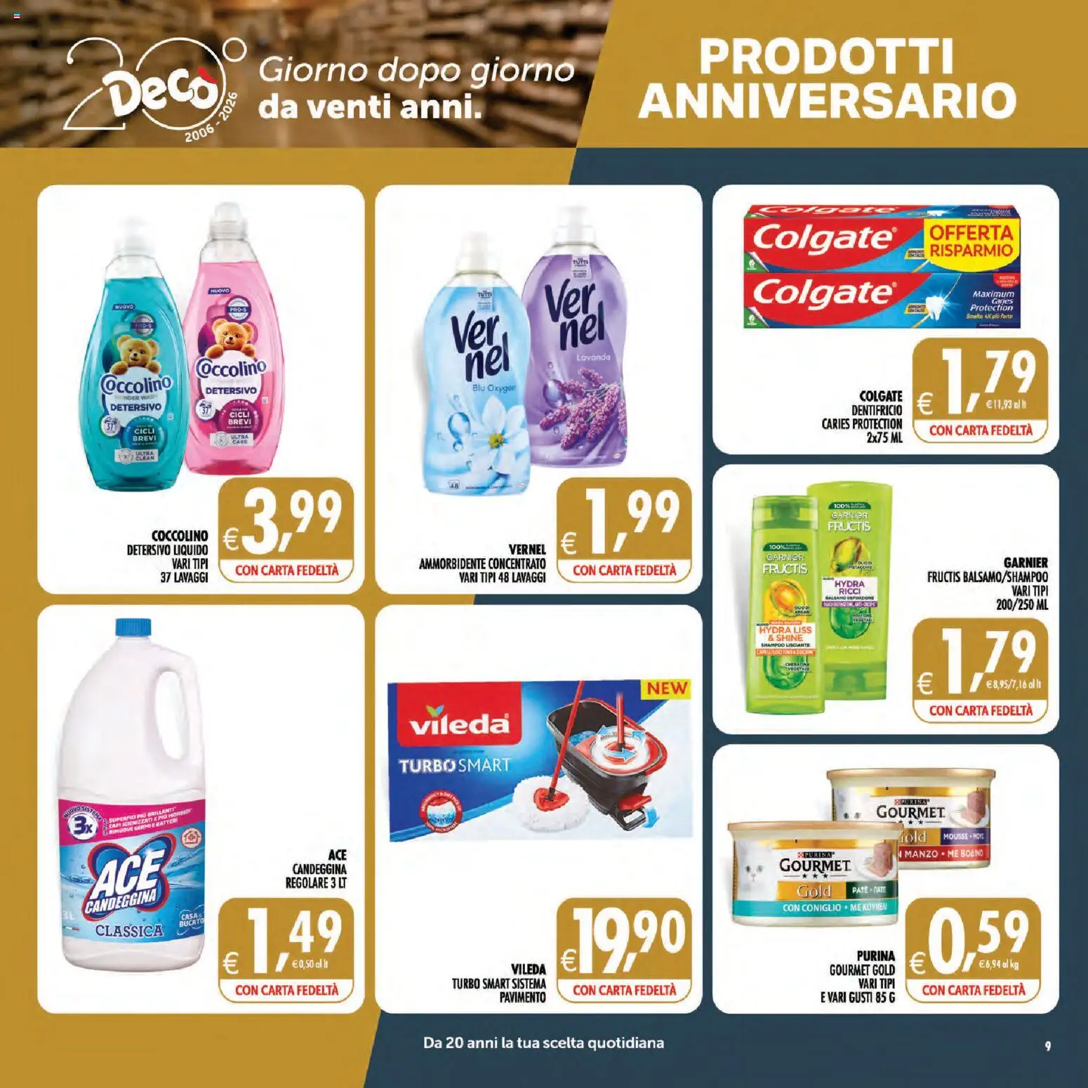 Volantino Decò del 11/09/2026 | Pagina: 9 | Prodotti: Shampoo, Balsamo, Ammorbidente, Pavimento