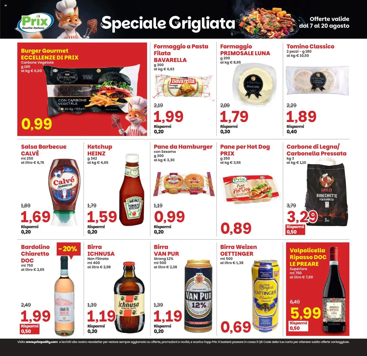 Volantino Prix del 07/08/2026 | Pagina: 11 | Prodotti: Salsa, Formaggio, Salsa barbecue, Tomino