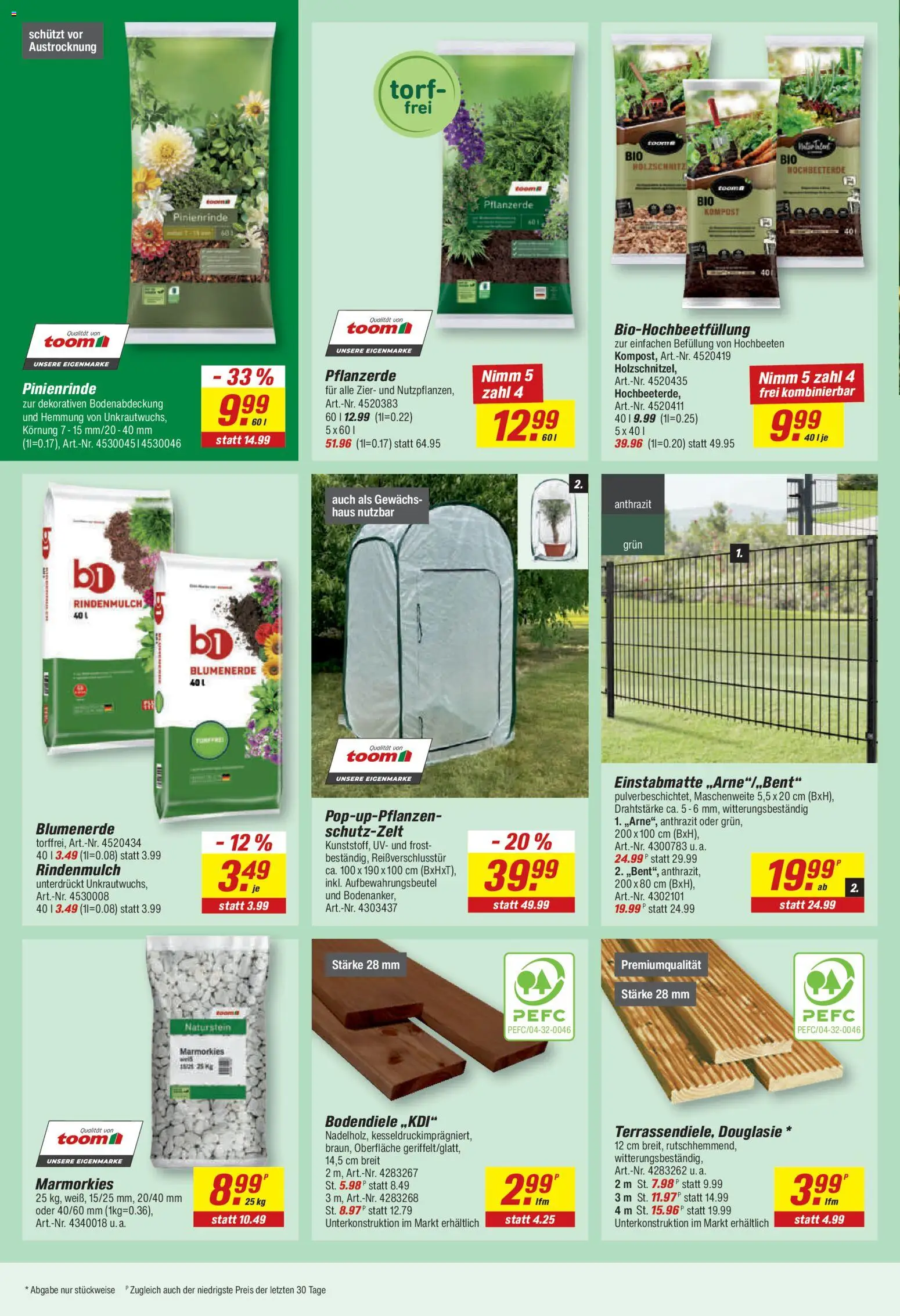 Toom Baumarkt Prospekt – gültig ab 28.09.2026 | Seite: 14 | Produkte: Rindenmulch, Pflanzerde, Torf, Blumenerde