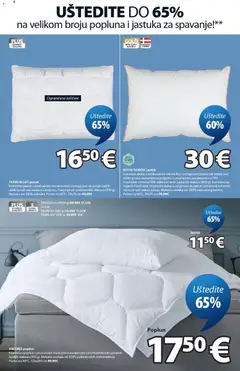 VIKANES poplun, Kvalitetan poplun s prozračnim izolacijskim punjenjem od silikoniziranih spiralnih šupljih vlakana (950 g). Mekana navlaka od 100% poliesterskih mikrovlakana. Perivo na 60°C. - Pregled kataloga iz trgovine JYSK, vrijedi od 30.09.2026 | Stranica: 4 | Proizvodi: Jastuk, Poplun