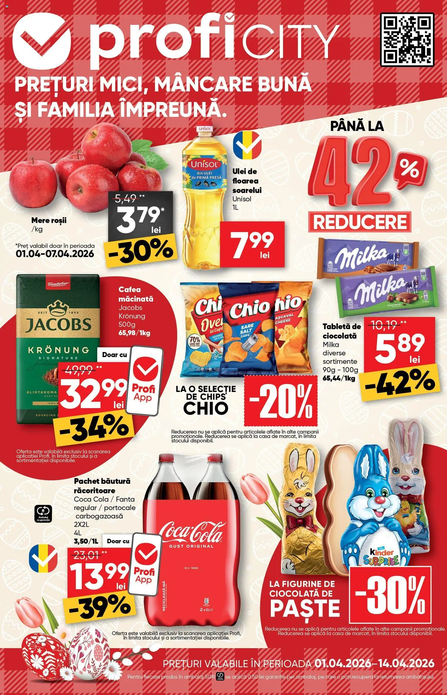 Noul catalog Profi – valabil de la 01.04.2026 | Pagină: 1 | Produse: Presă, Cafea, Ciocolată, Mere
