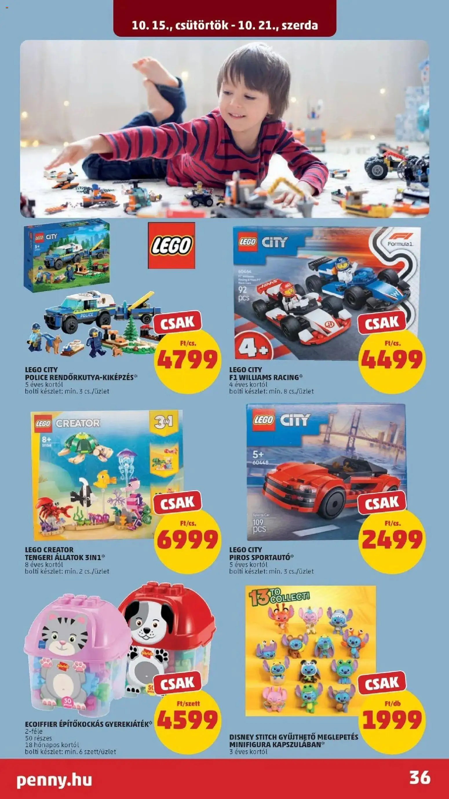 PENNY aktuális akciós újság: 2026.10.14.-tól lapozható | Oldal: 36 | Termékek: LEGO
